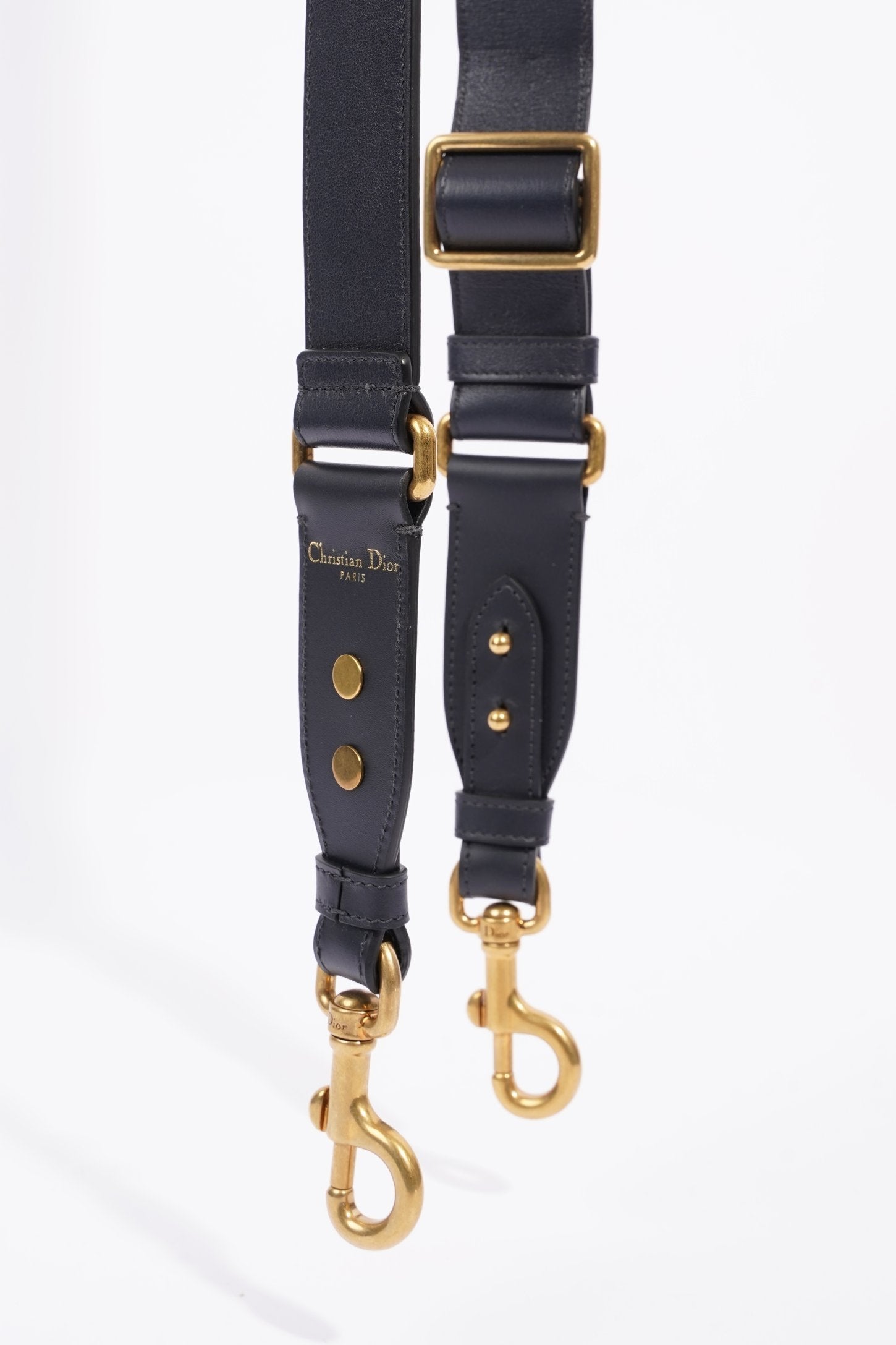 Christian Dior Womens Strap Navy Leather 97cm