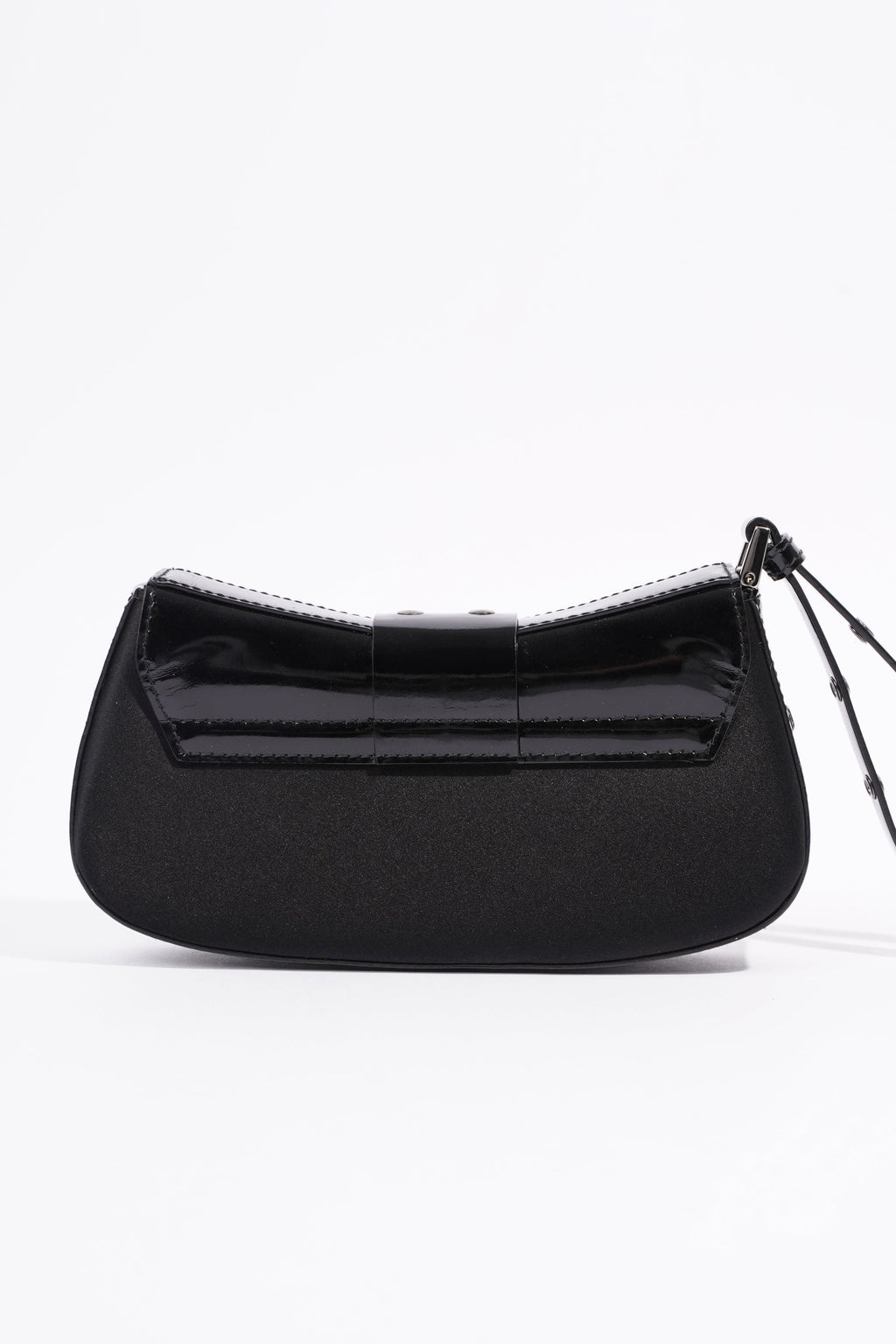 Christian Dior Street Chic Pouch Black Satin / Patent Leather