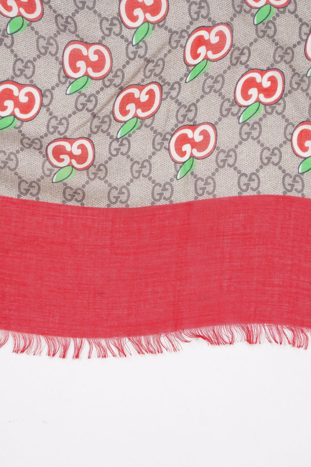 Gucci Womens GG Apple Shawl Brown / Red