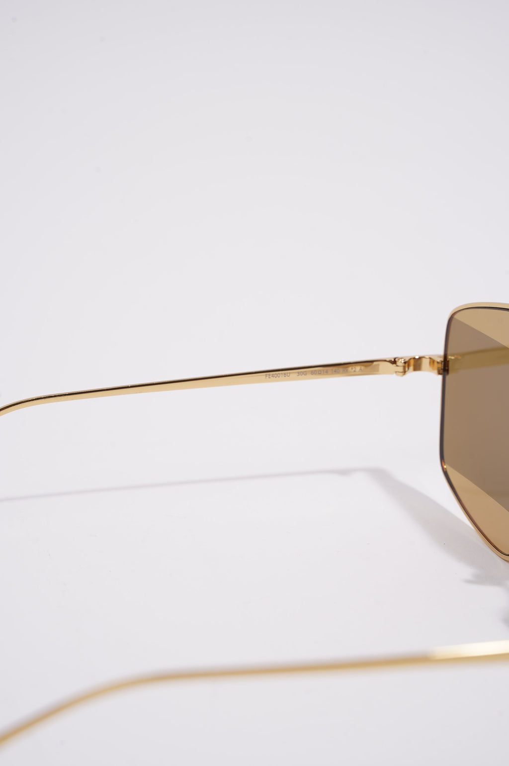 Fendi Womens FE40016U Sunglasses Metallic Base Metal / Acetate 140