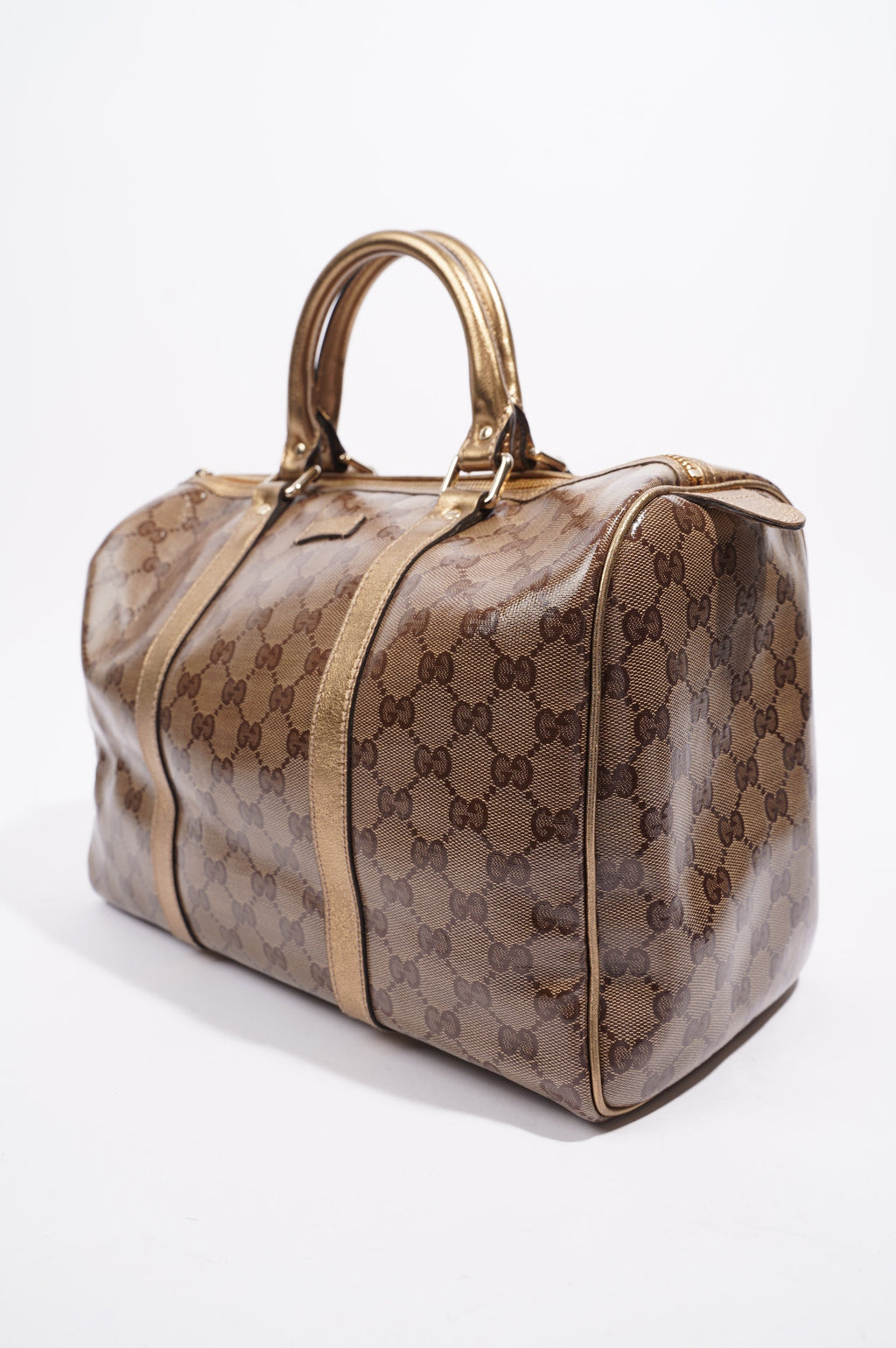 Gucci Womens Boston Bag Medium Coated Monogram