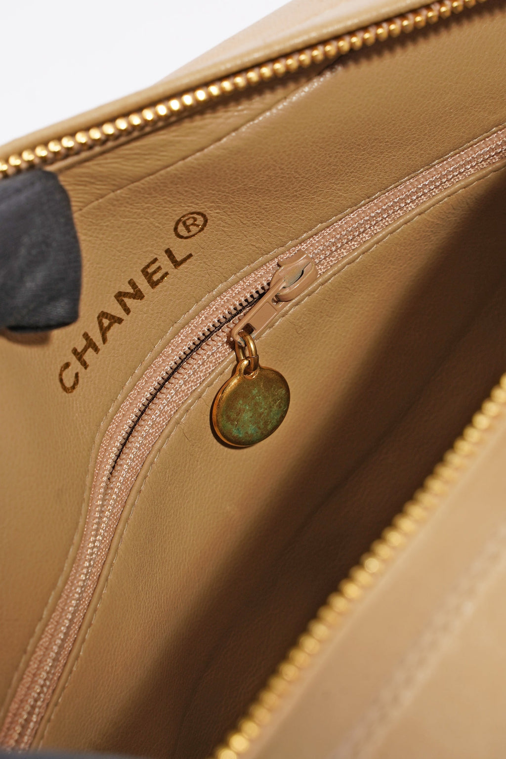 Chanel Vertical Quilted Bag Brown Lambskin Leather