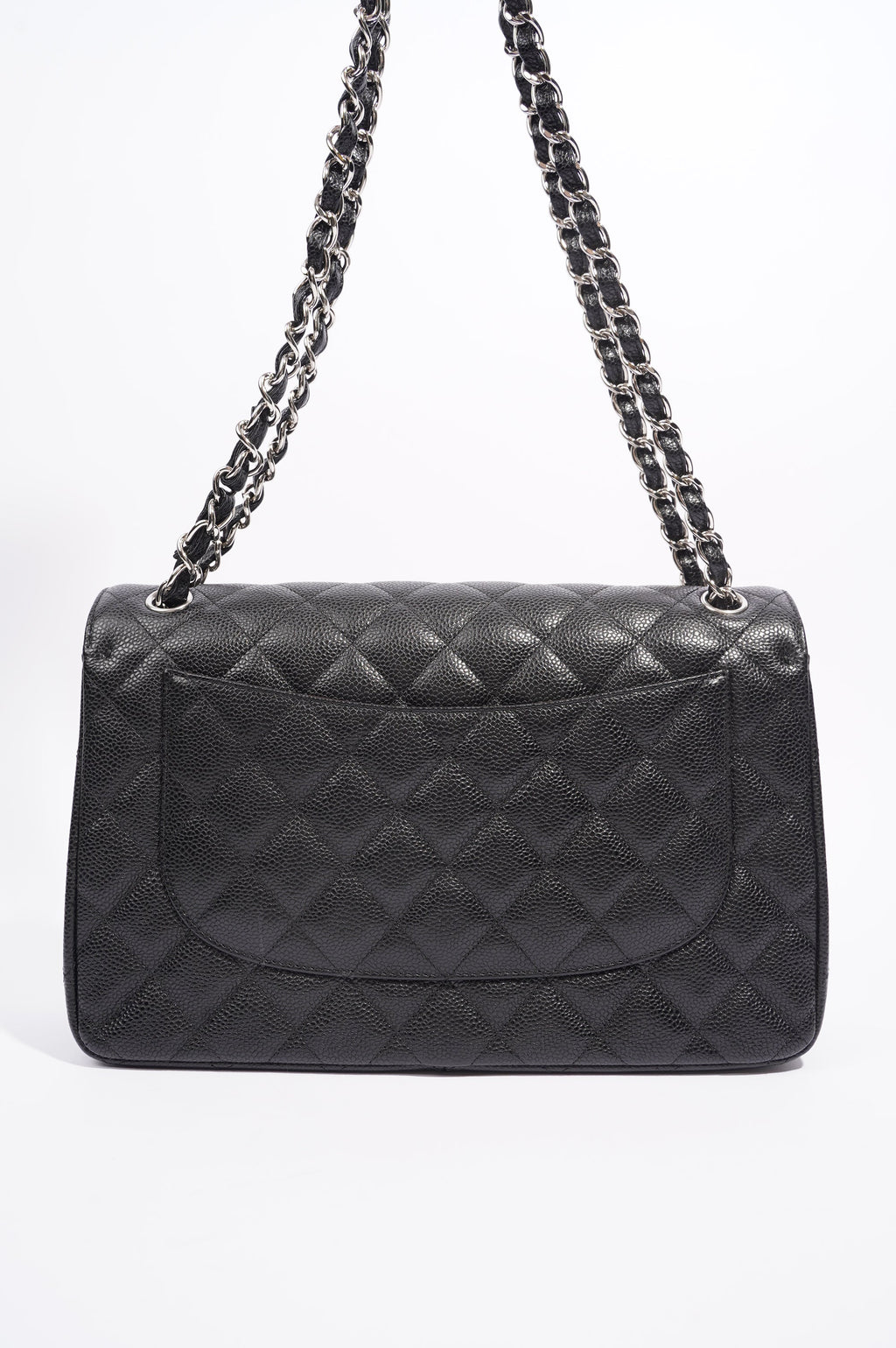 Chanel Womens Classic Flap Black Caviar Large