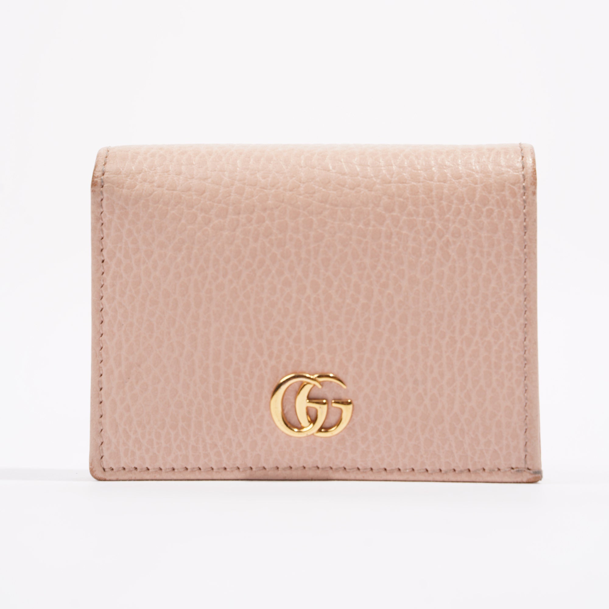 Gucci Womens Card Case GG Marmont Nude