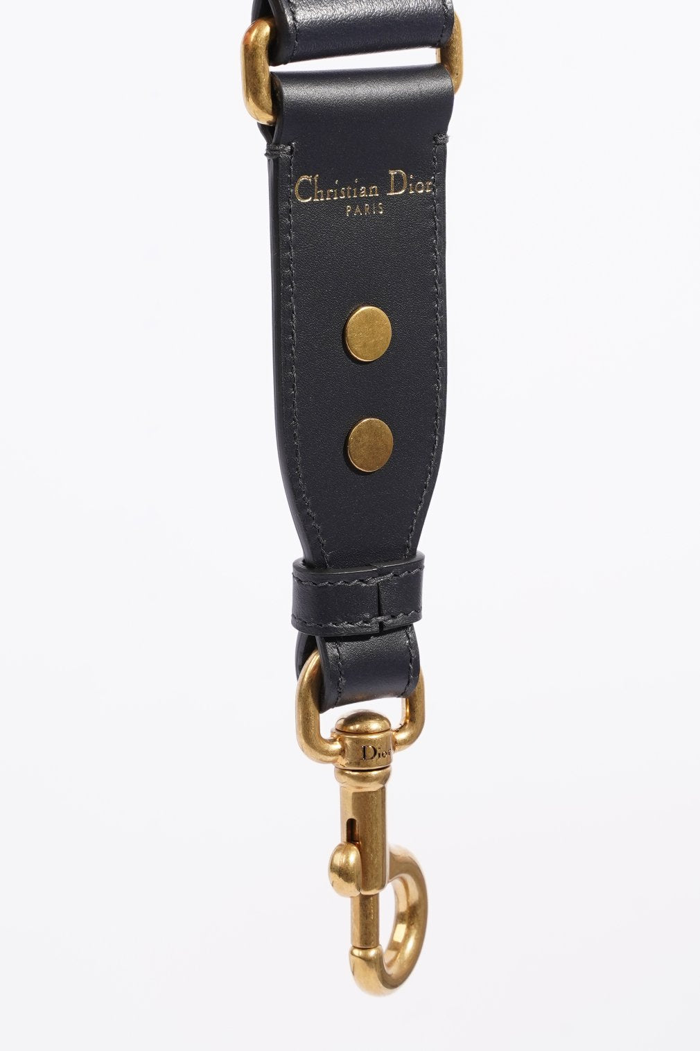 Christian Dior Womens Strap Navy Leather 97cm