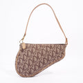 Christian Dior Womens Vintage Saddle Pochette Brown Canvas