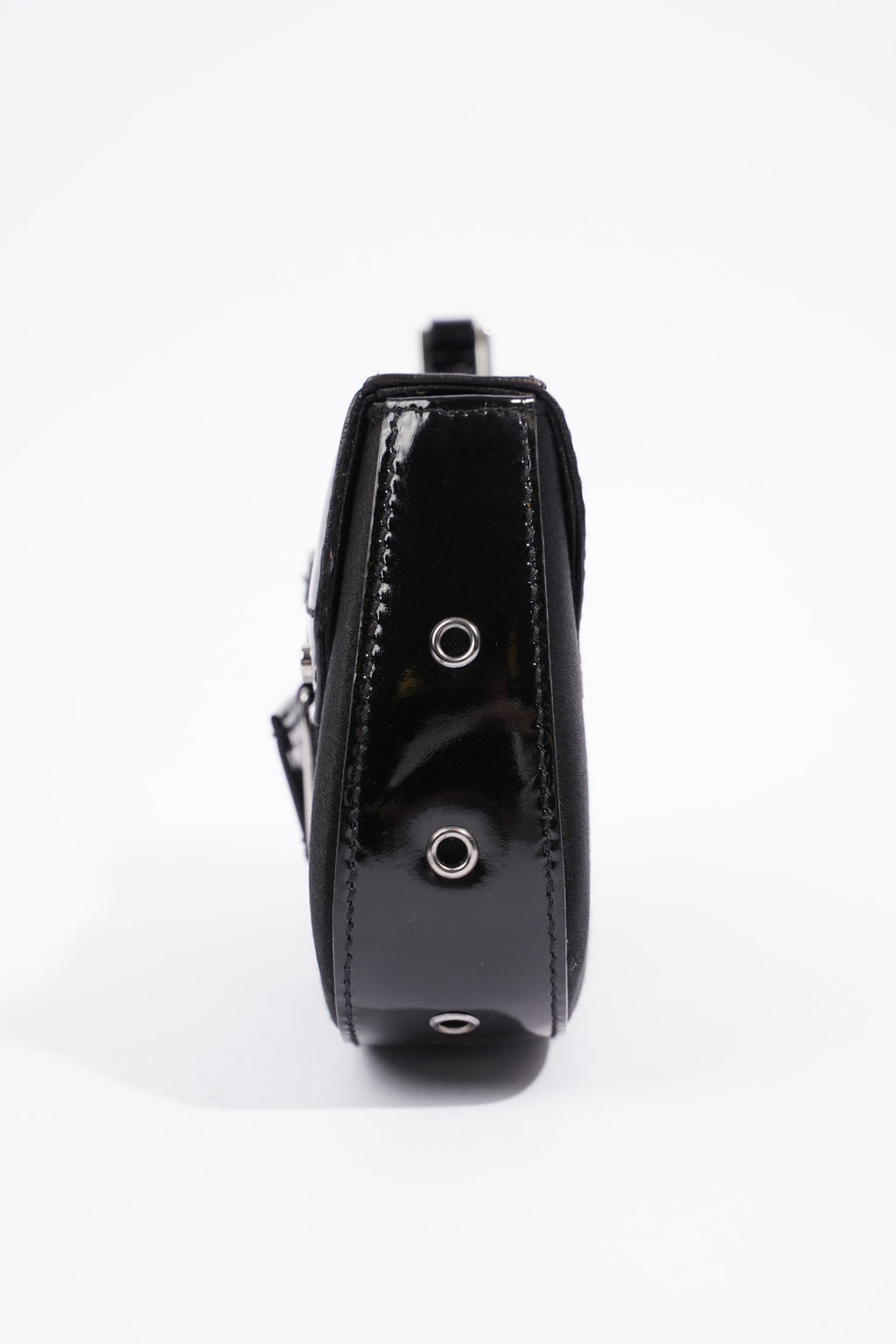 Christian Dior Street Chic Pouch Black Satin / Patent Leather