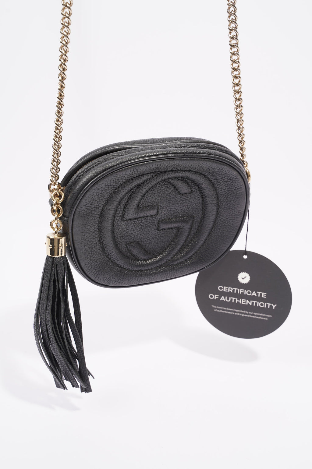 Gucci Womens Soho Chain Bag Black Mini