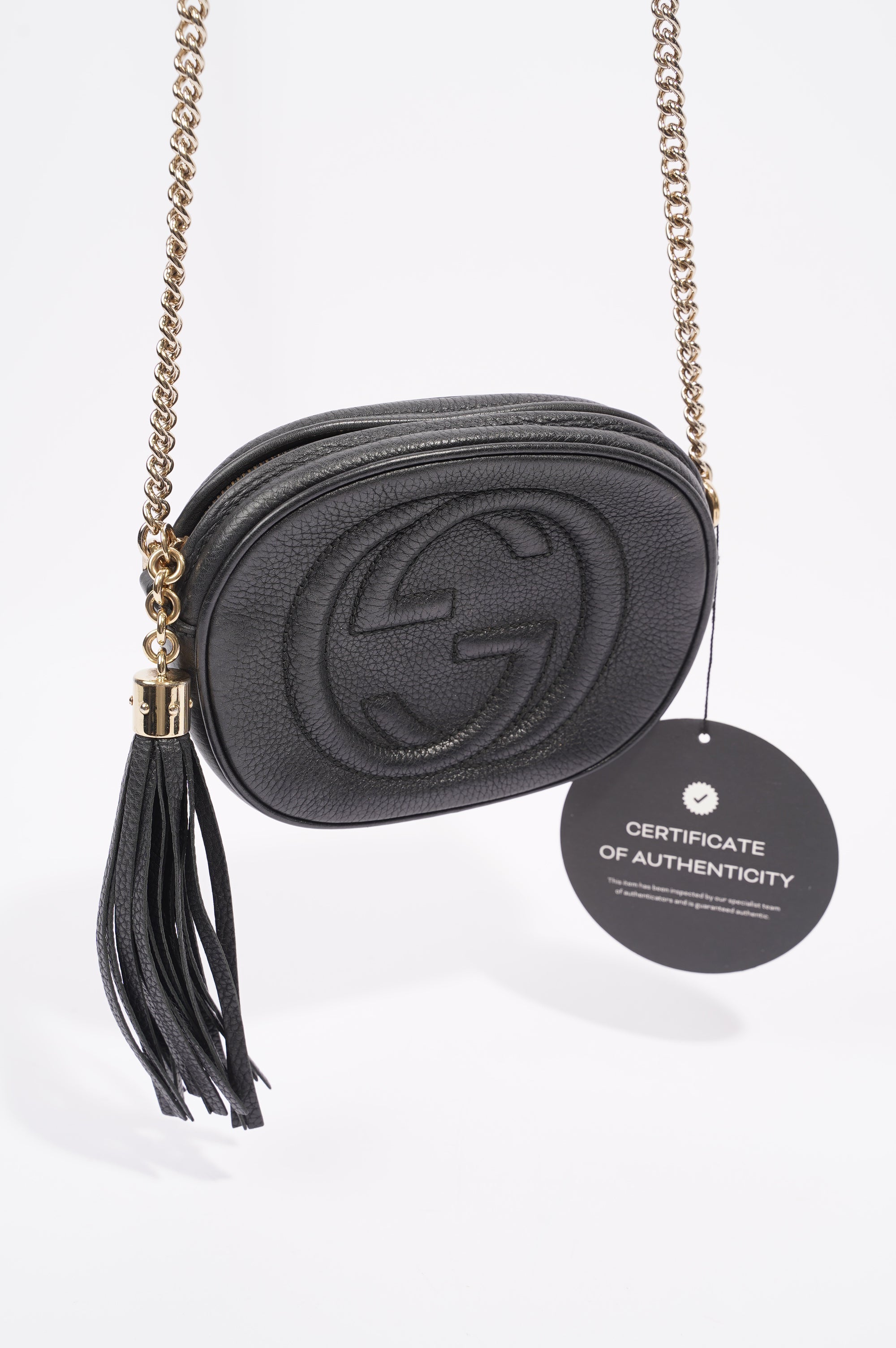 Gucci Womens Soho Chain Bag Black Mini