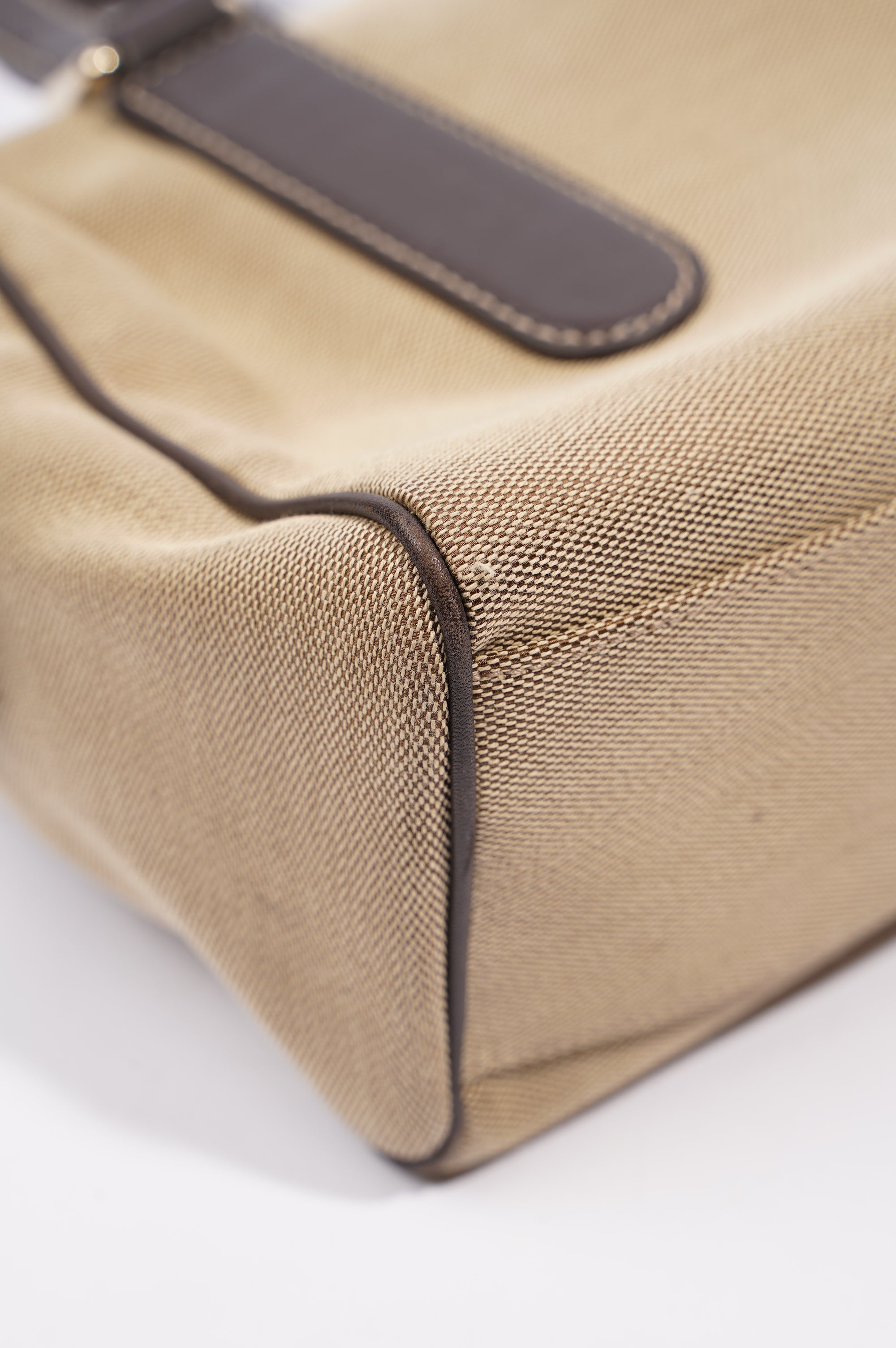 Gucci Canvas Boston Bag Beige / Brown