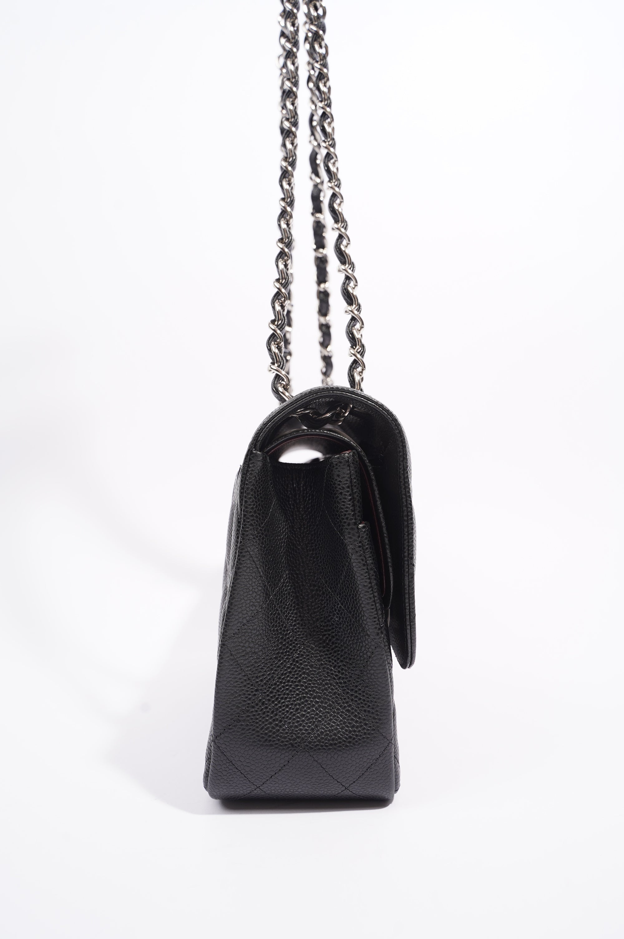 Chanel Womens Classic Flap Black Caviar Large