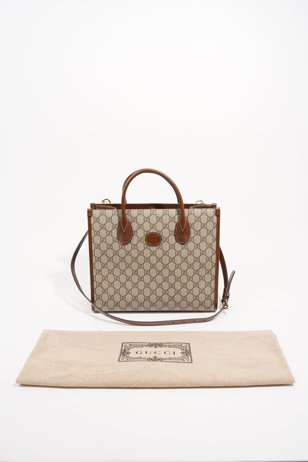 Gucci Womens Top Handle GG Tote Supreme Small
