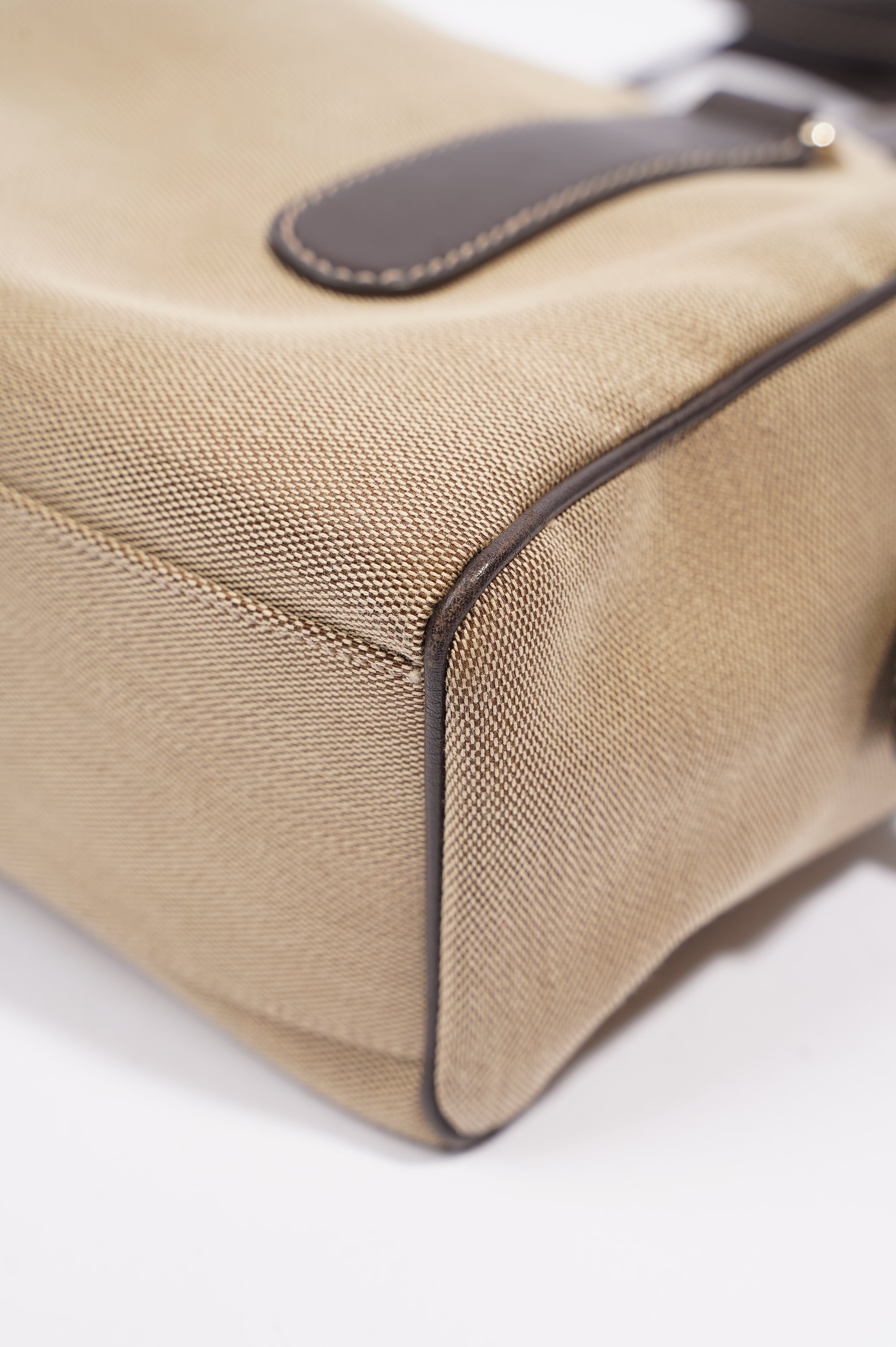 Gucci Canvas Boston Bag Beige / Brown