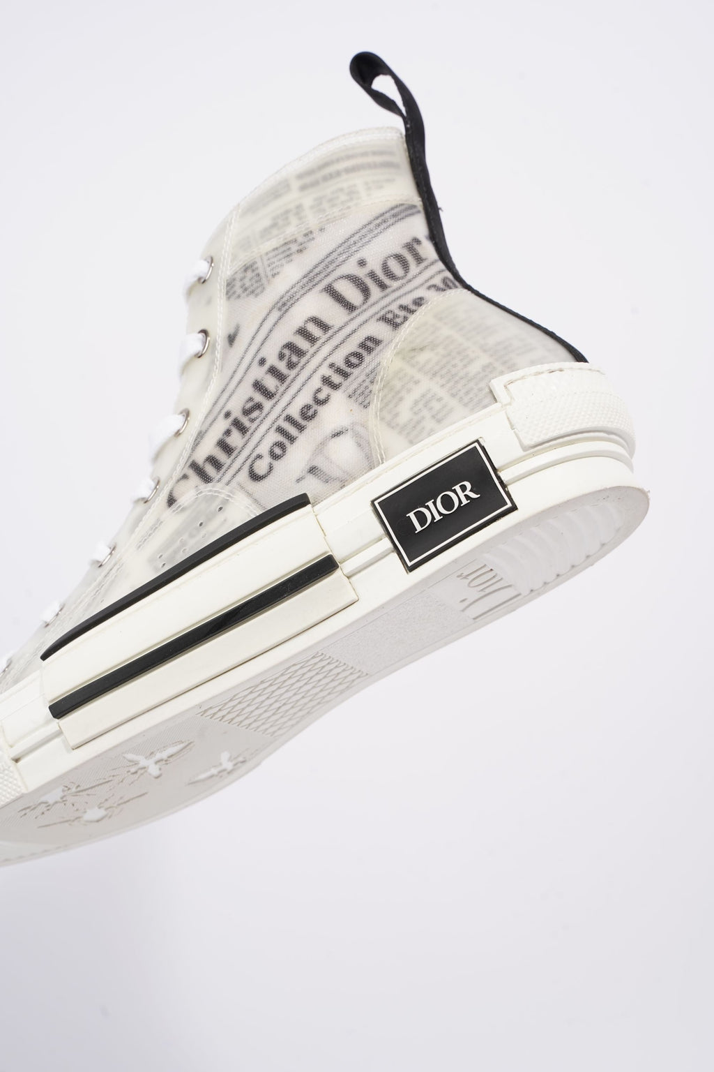 Christian Dior Men B23 White / Black Paper Print EU 41.5 / UK 7.5