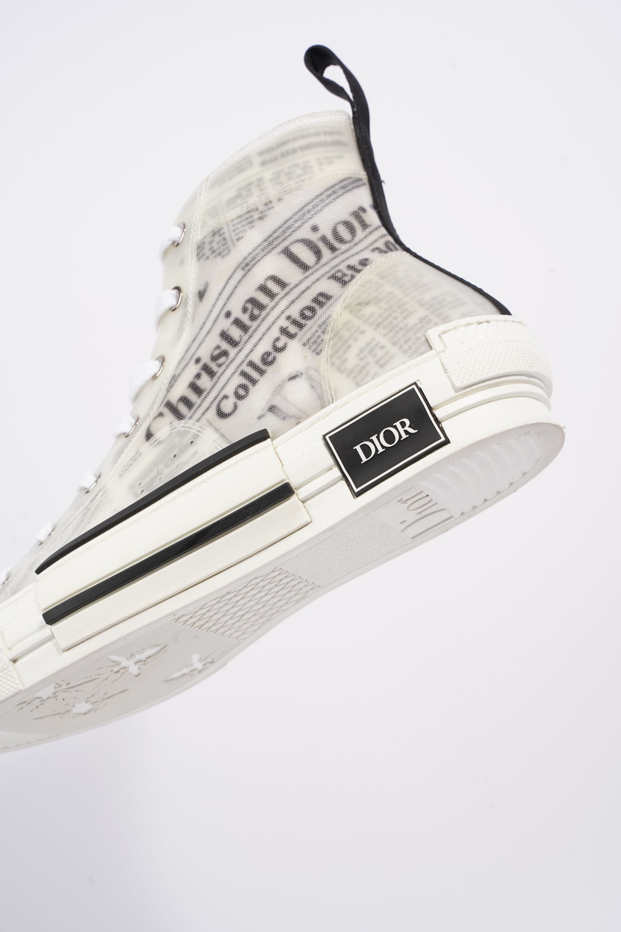 Christian Dior Men B23 White / Black Paper Print EU 41.5 / UK 7.5
