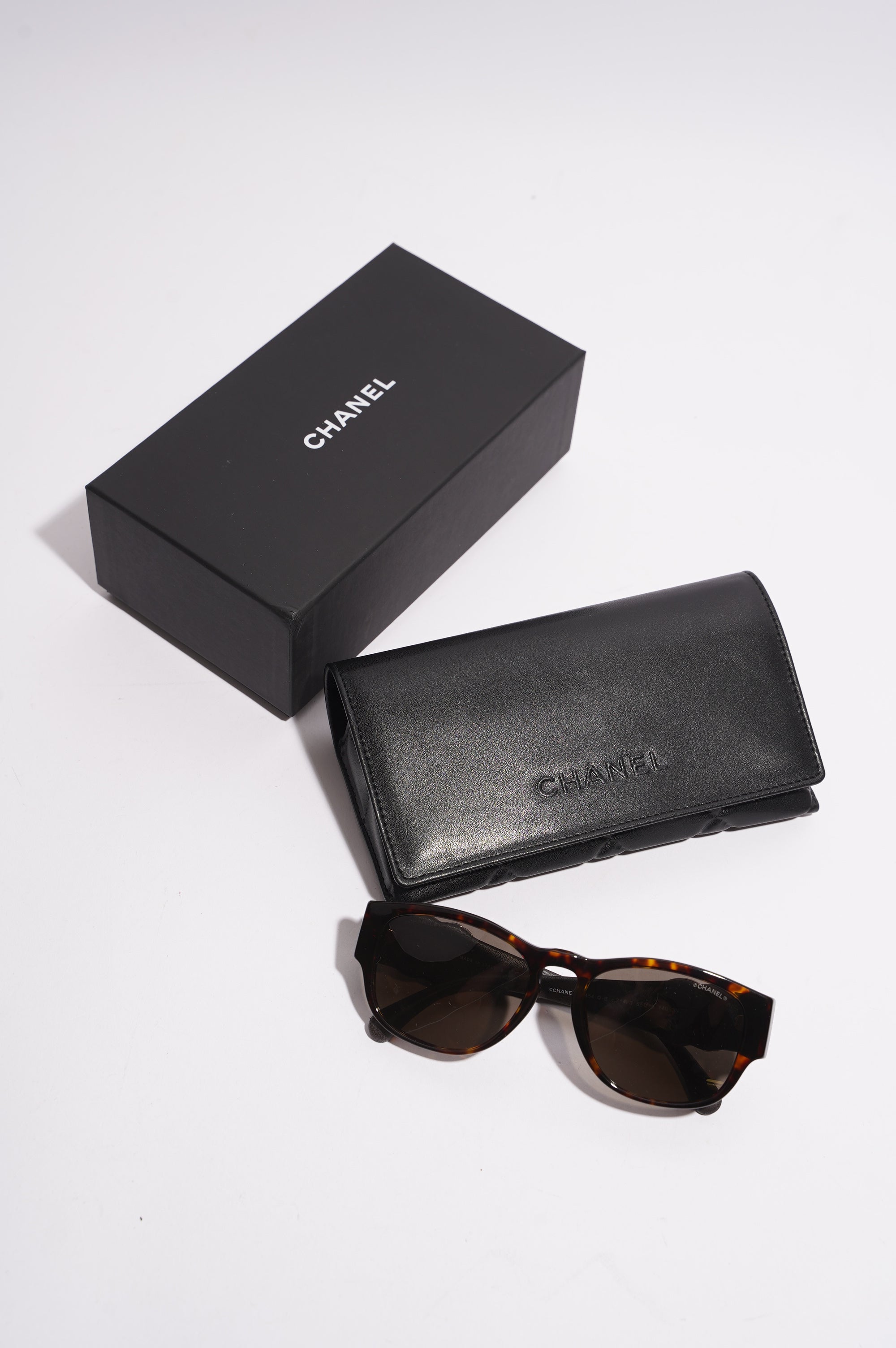 Chanel Womens Habana Sunglasses Brown Acetate 140
