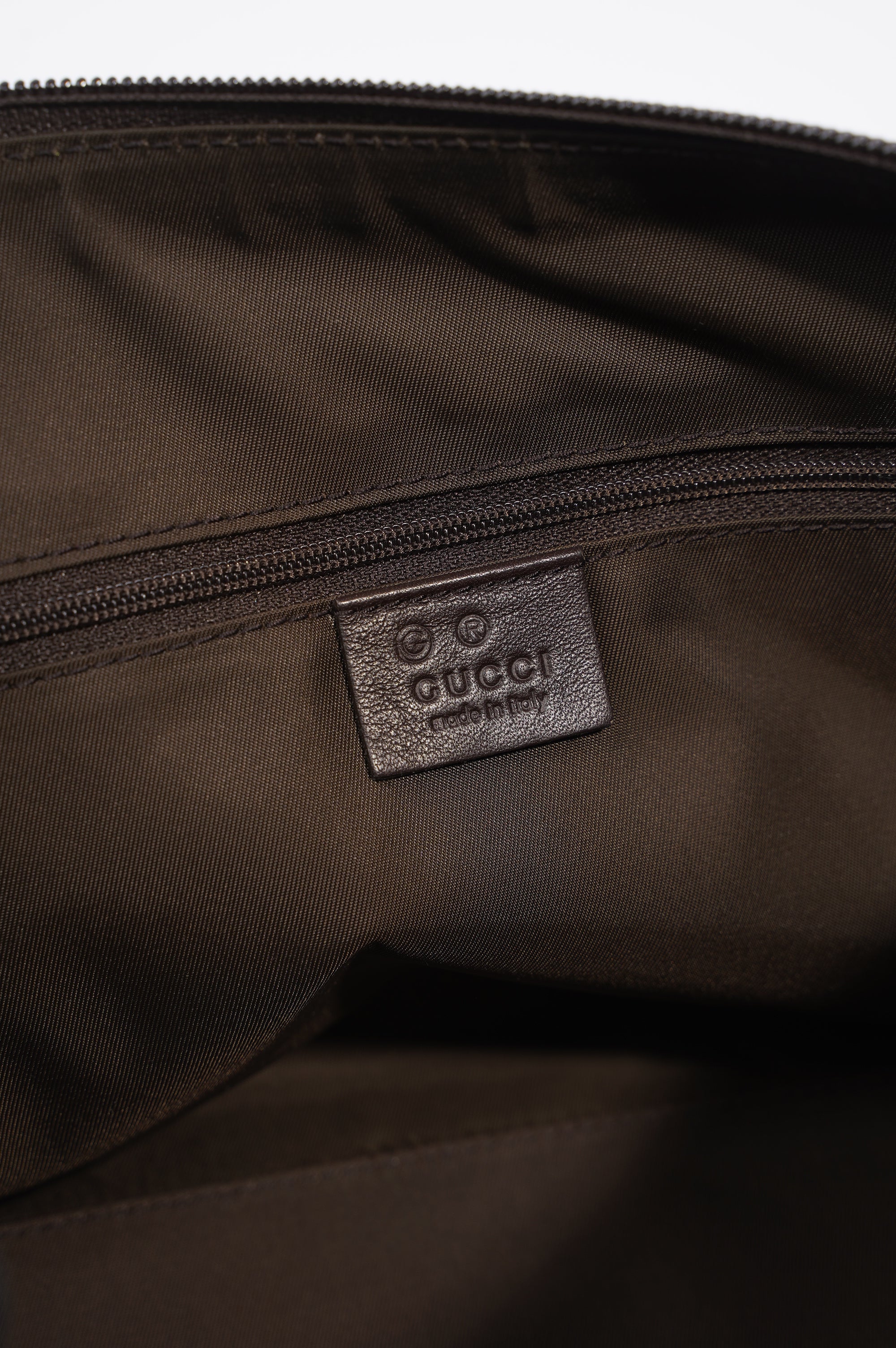 Gucci Canvas Boston Bag Beige / Brown