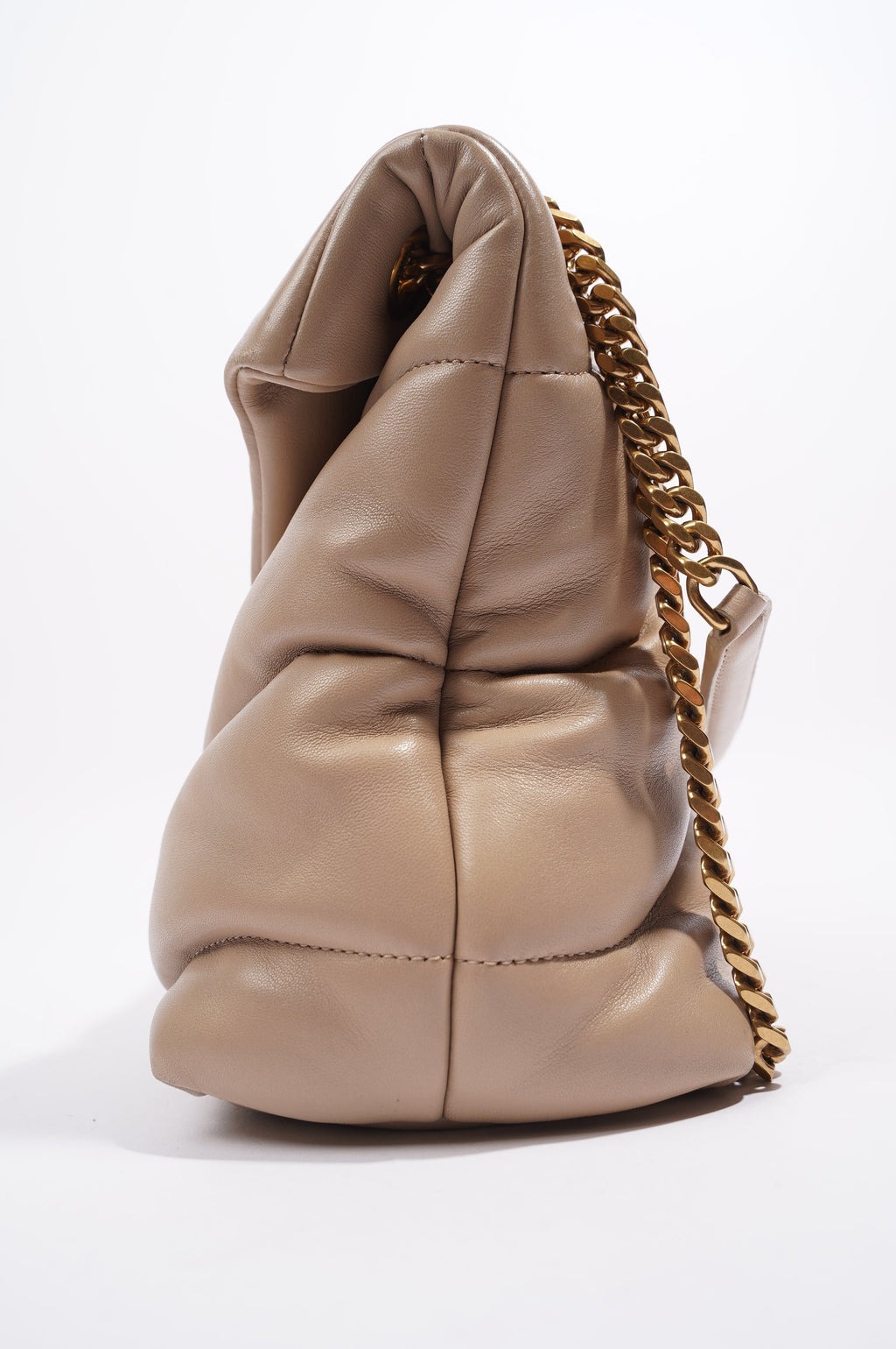 Saint Laurent Womens Lou Lou Beige Medium