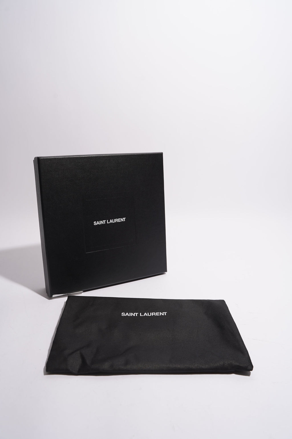 Saint Laurent Womens Logo Slim Belt White Leather 85cm
