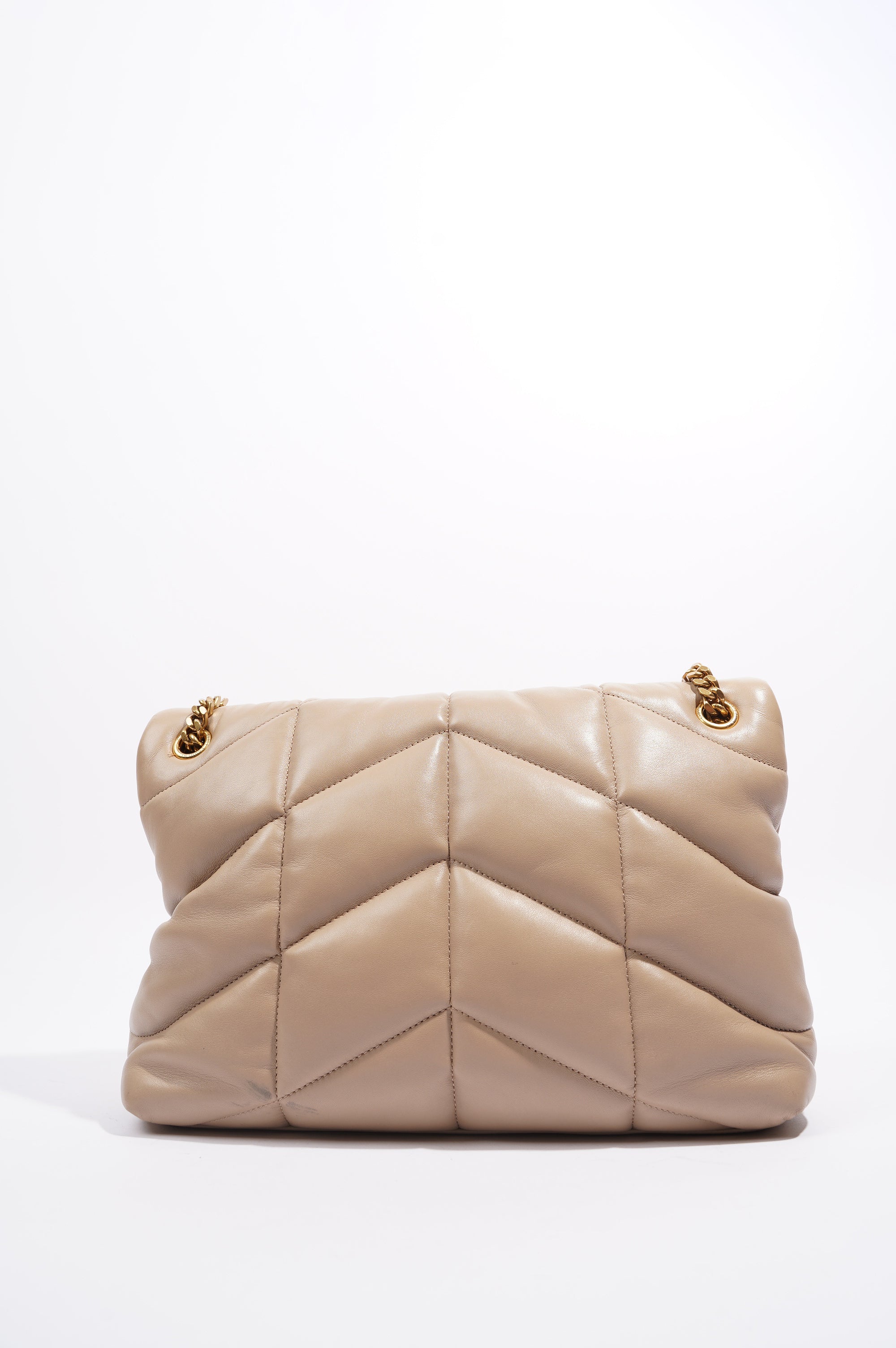 Saint Laurent Womens Lou Lou Beige Medium