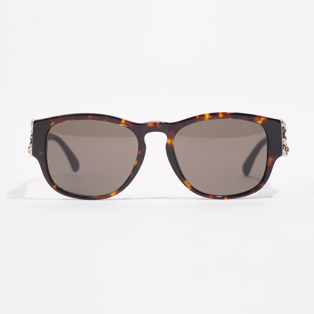 Chanel Womens Habana Sunglasses Brown Acetate 140