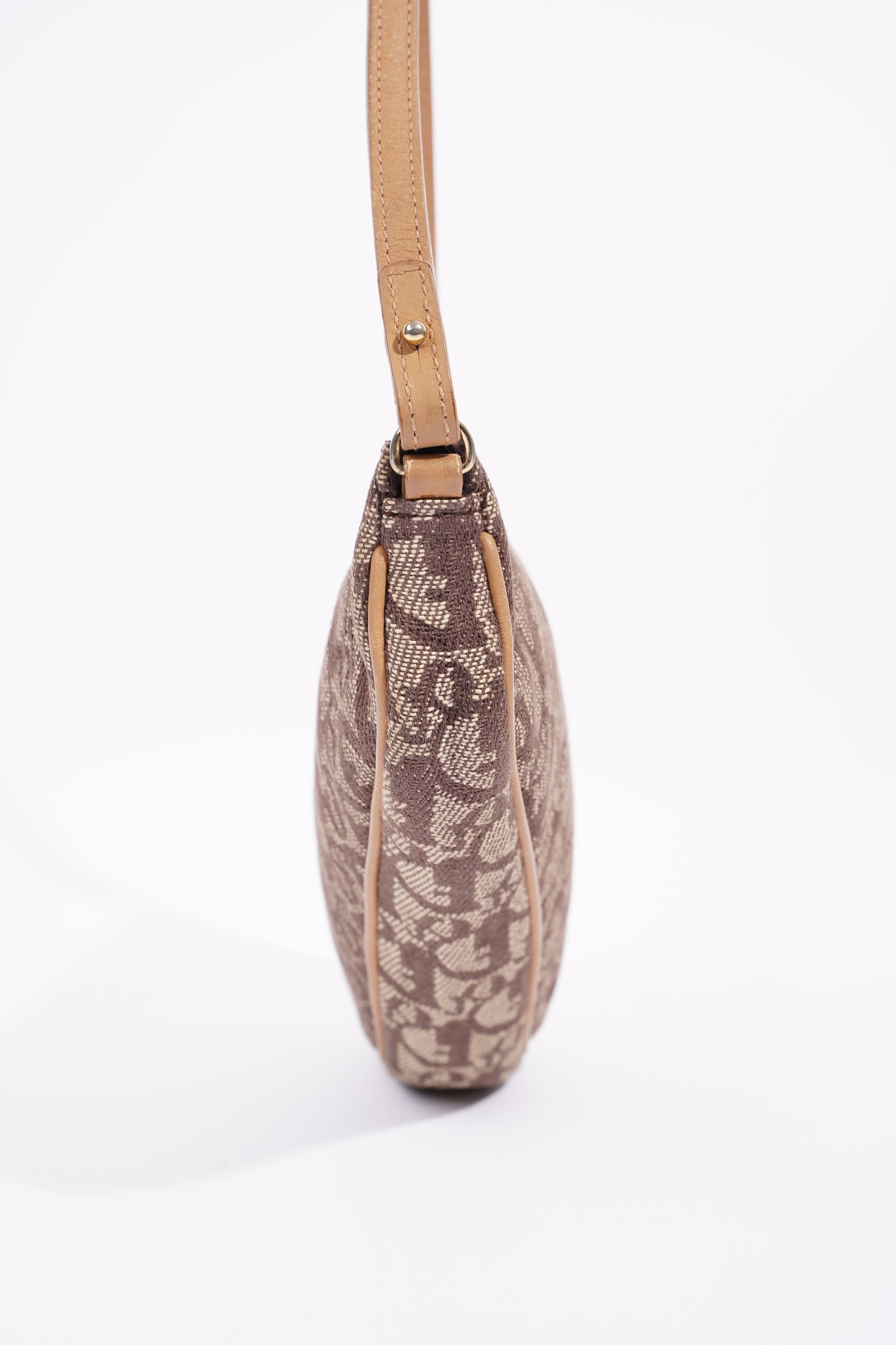 Christian Dior Womens Vintage Saddle Pochette Brown Canvas