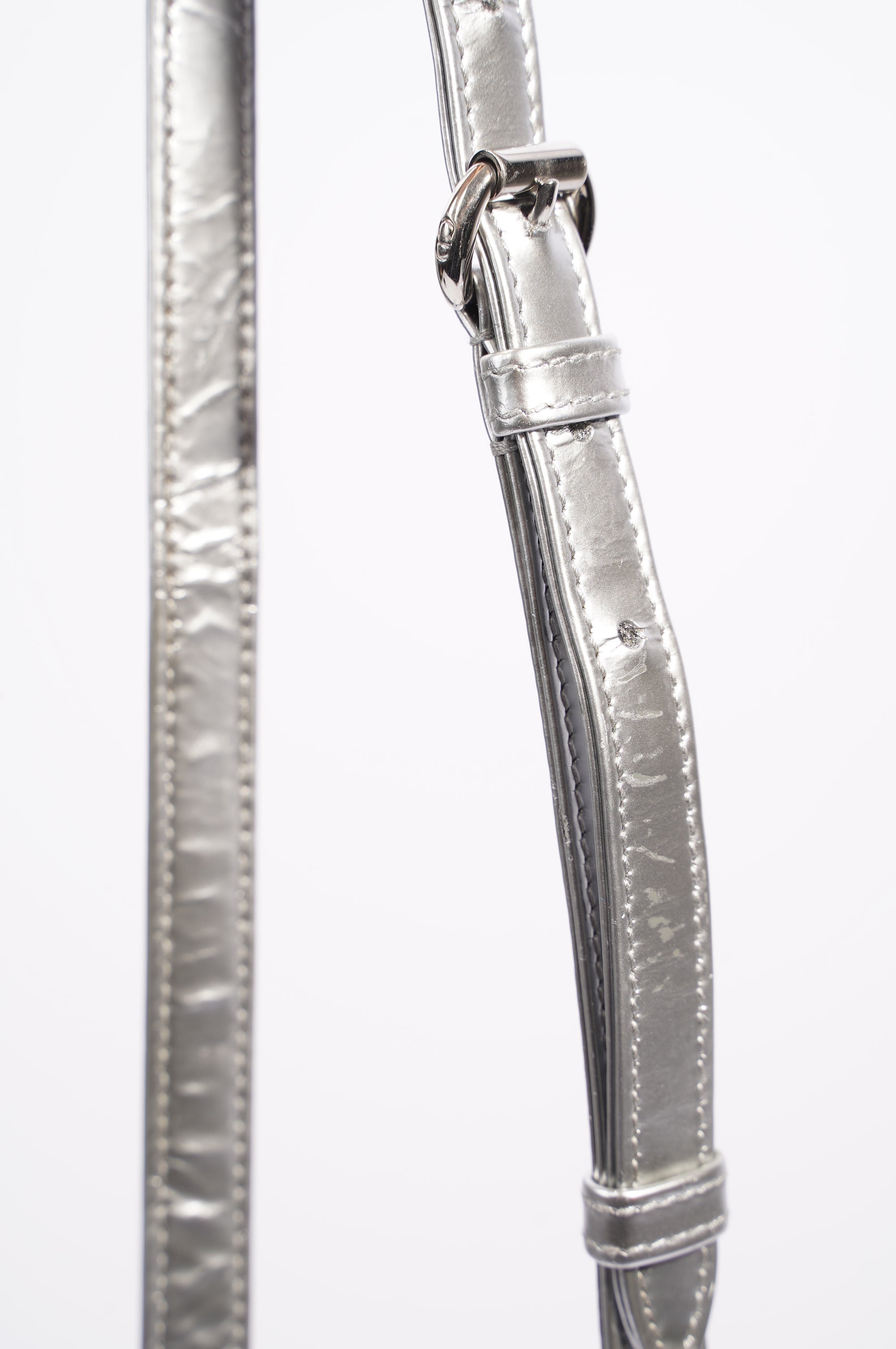 Christian Dior Womens Lady Dior Silver Python Mini