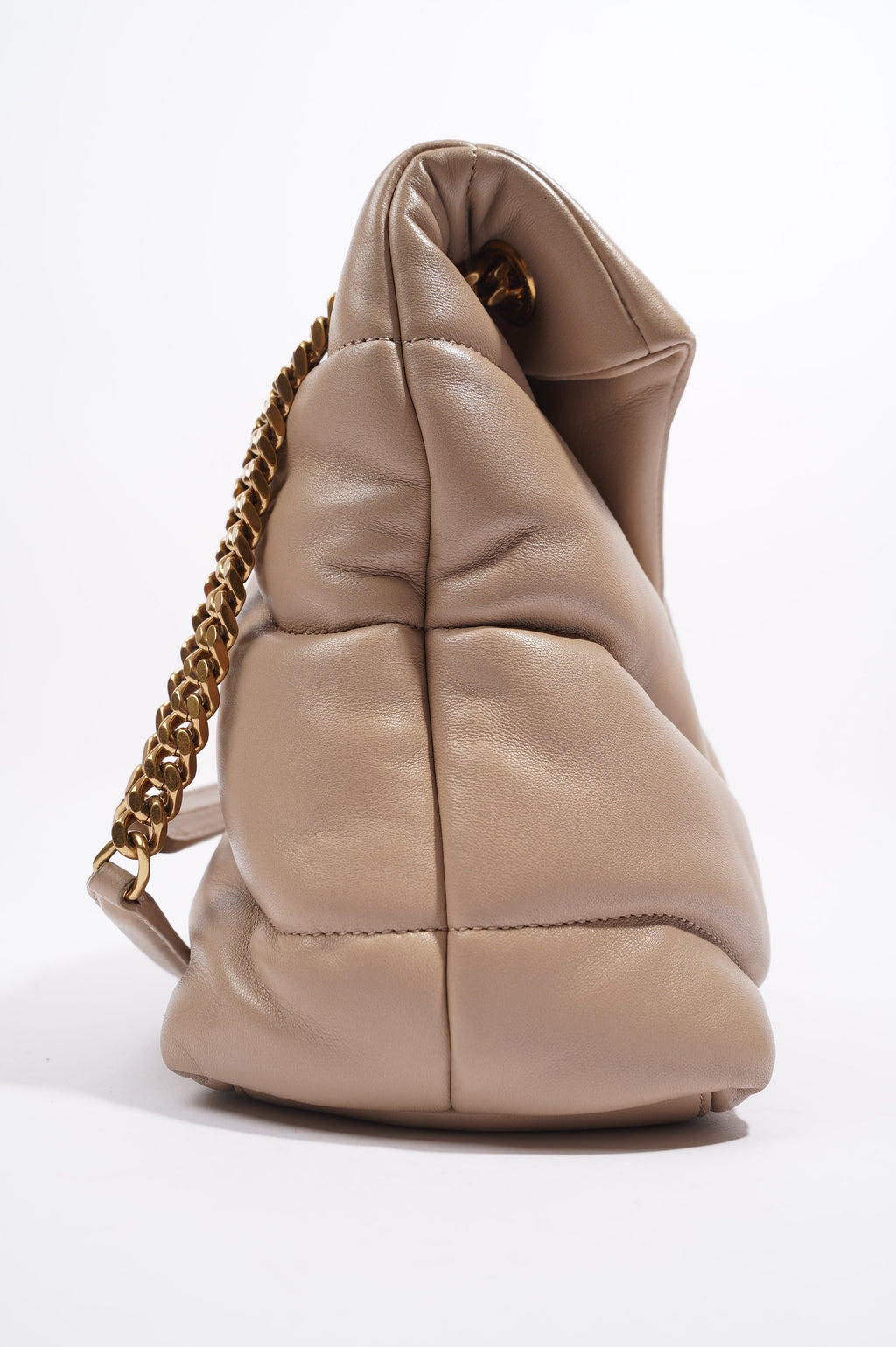 Saint Laurent Womens Lou Lou Beige Medium