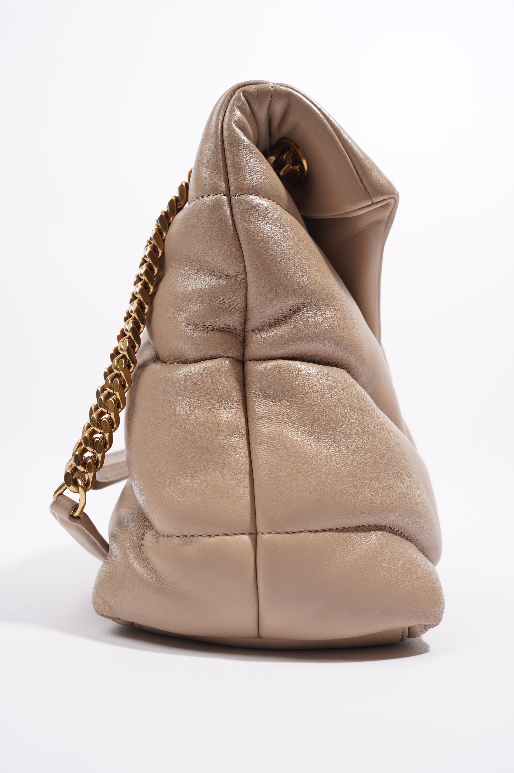 Saint Laurent Womens Lou Lou Beige Medium
