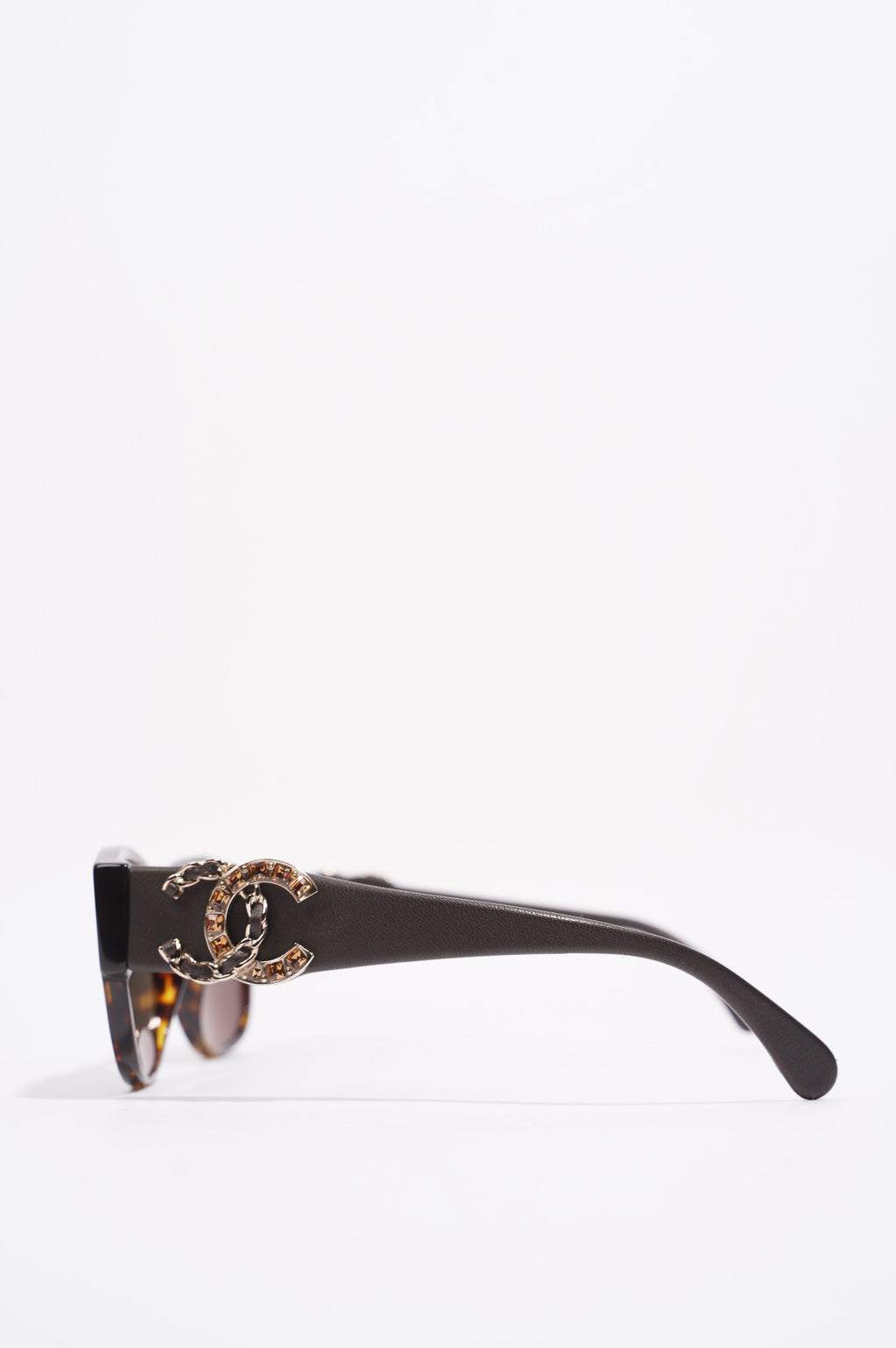 Chanel Womens Habana Sunglasses Brown Acetate 140