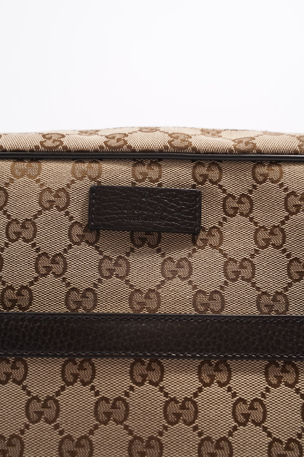 Gucci Mens Messenger Crossbody Bag Brown Canvas