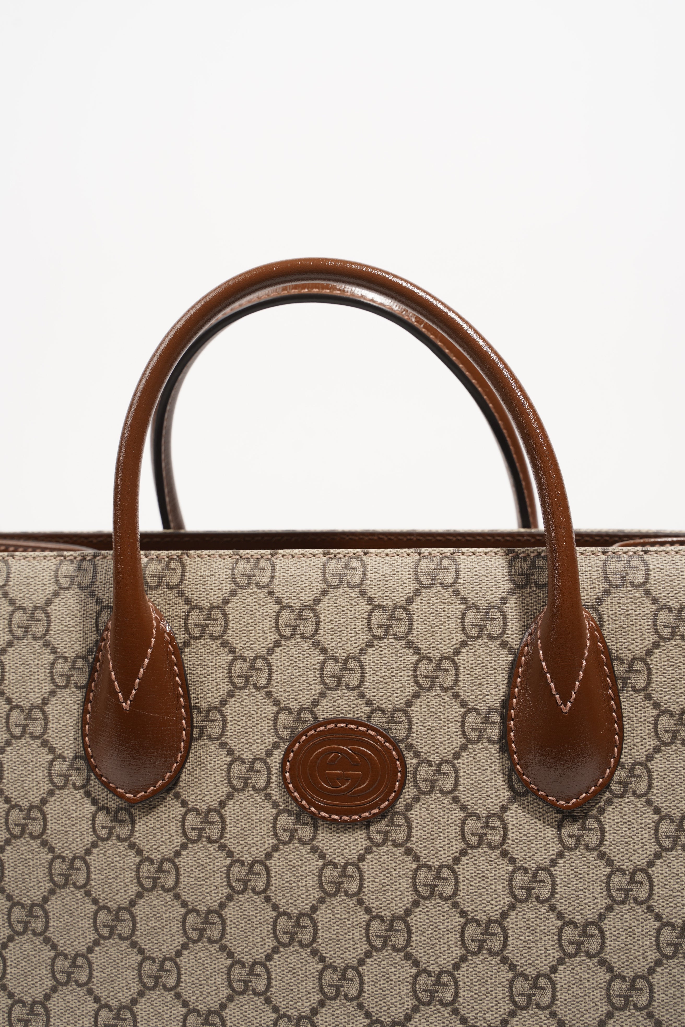 Gucci Womens Top Handle GG Tote Supreme Small