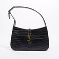Saint Laurent Womens Le 5 A 7 Handbag Black Croc