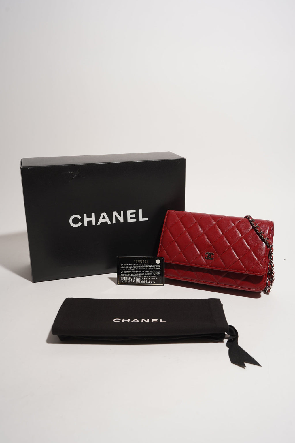 Chanel Womens Wallet On Chain Burgundy