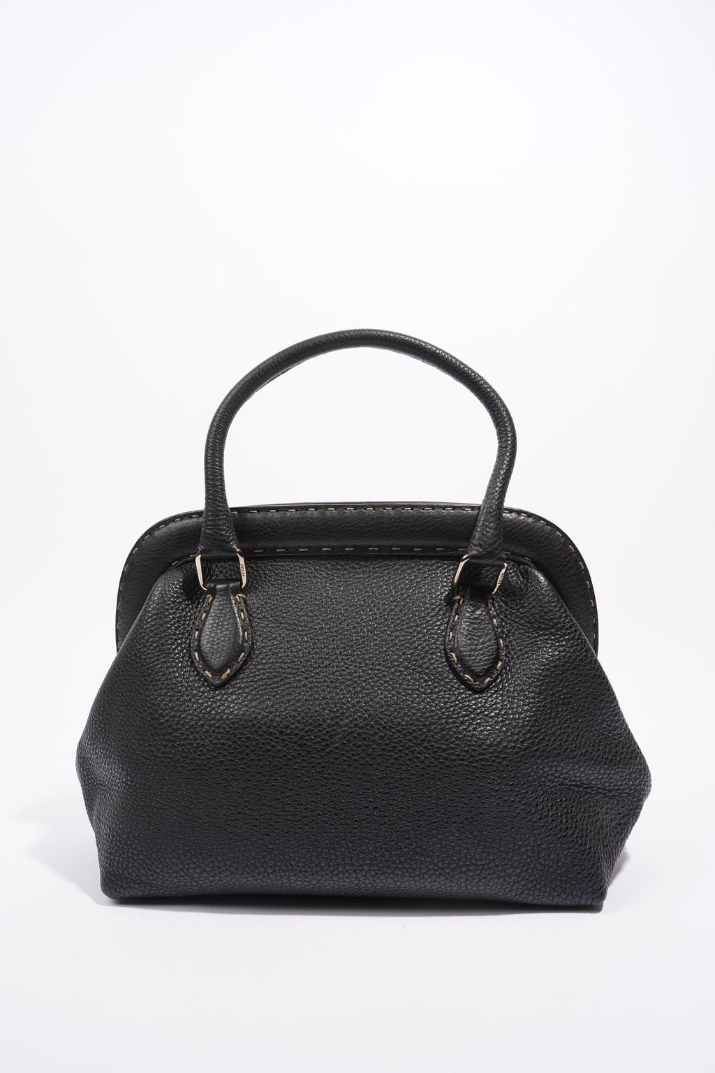 Fendi Womens Selleria Handbag Black