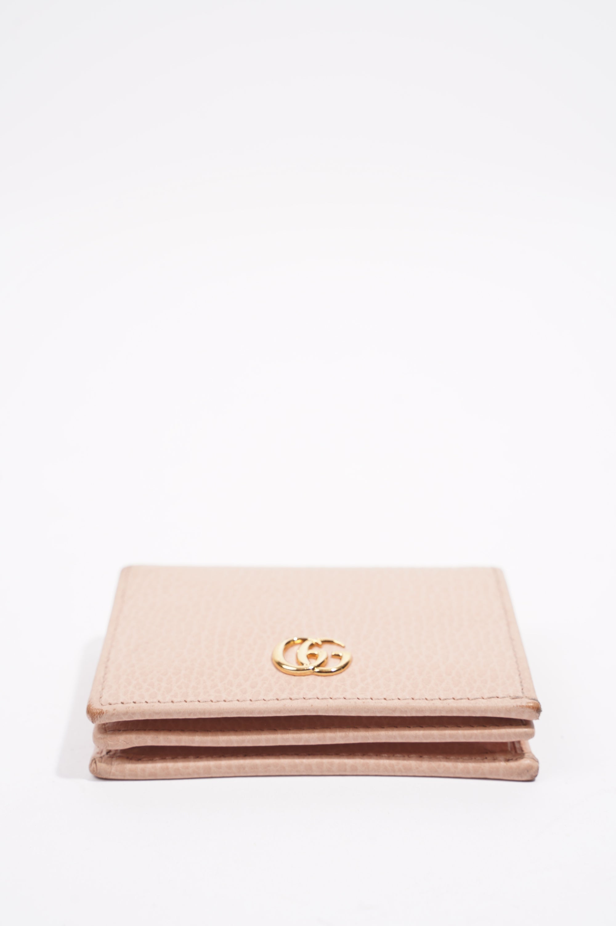 Gucci Womens Card Case GG Marmont Nude
