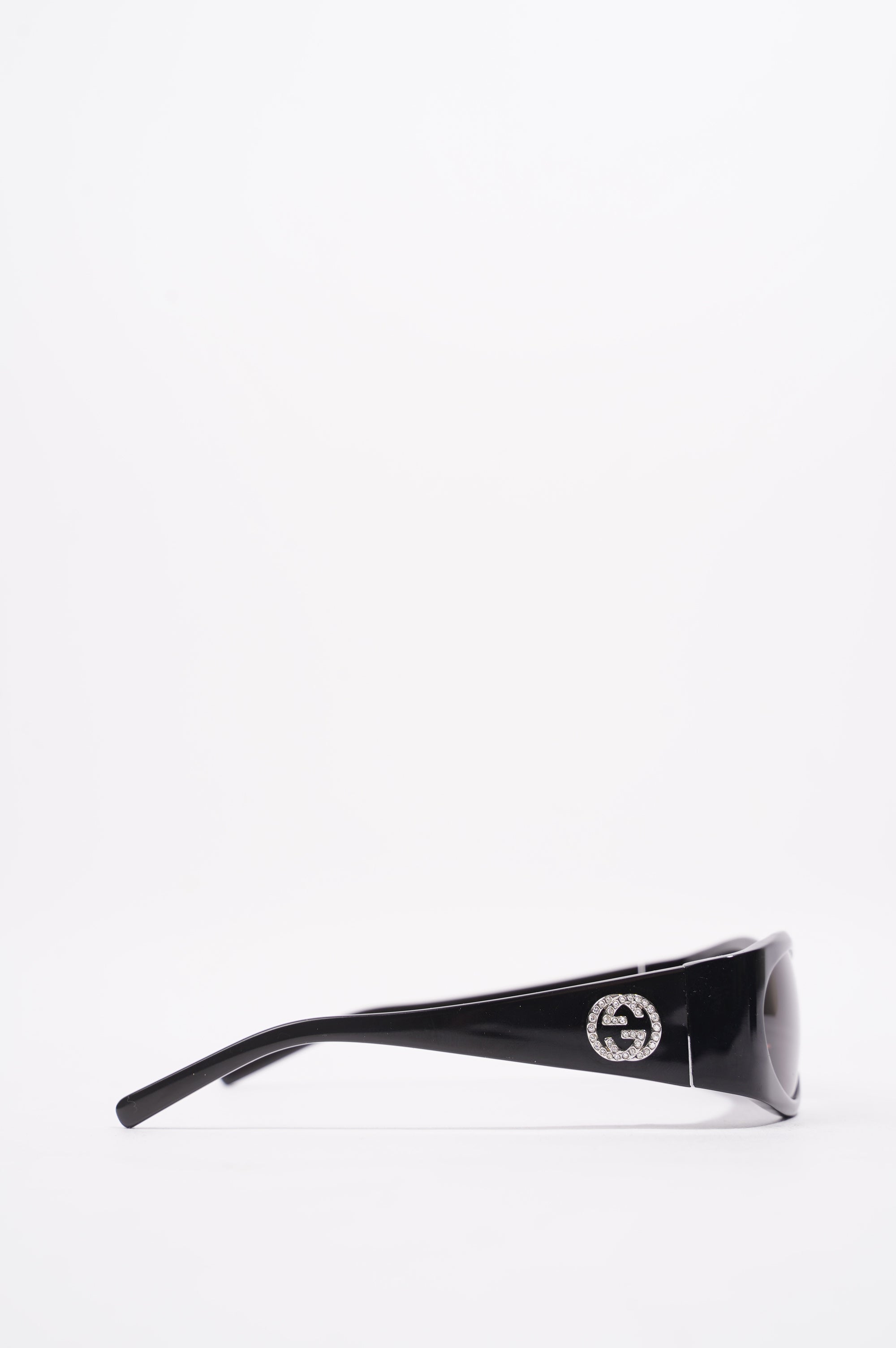 Gucci Womens Interlocking 90's Sunglasses Black Acetate 120