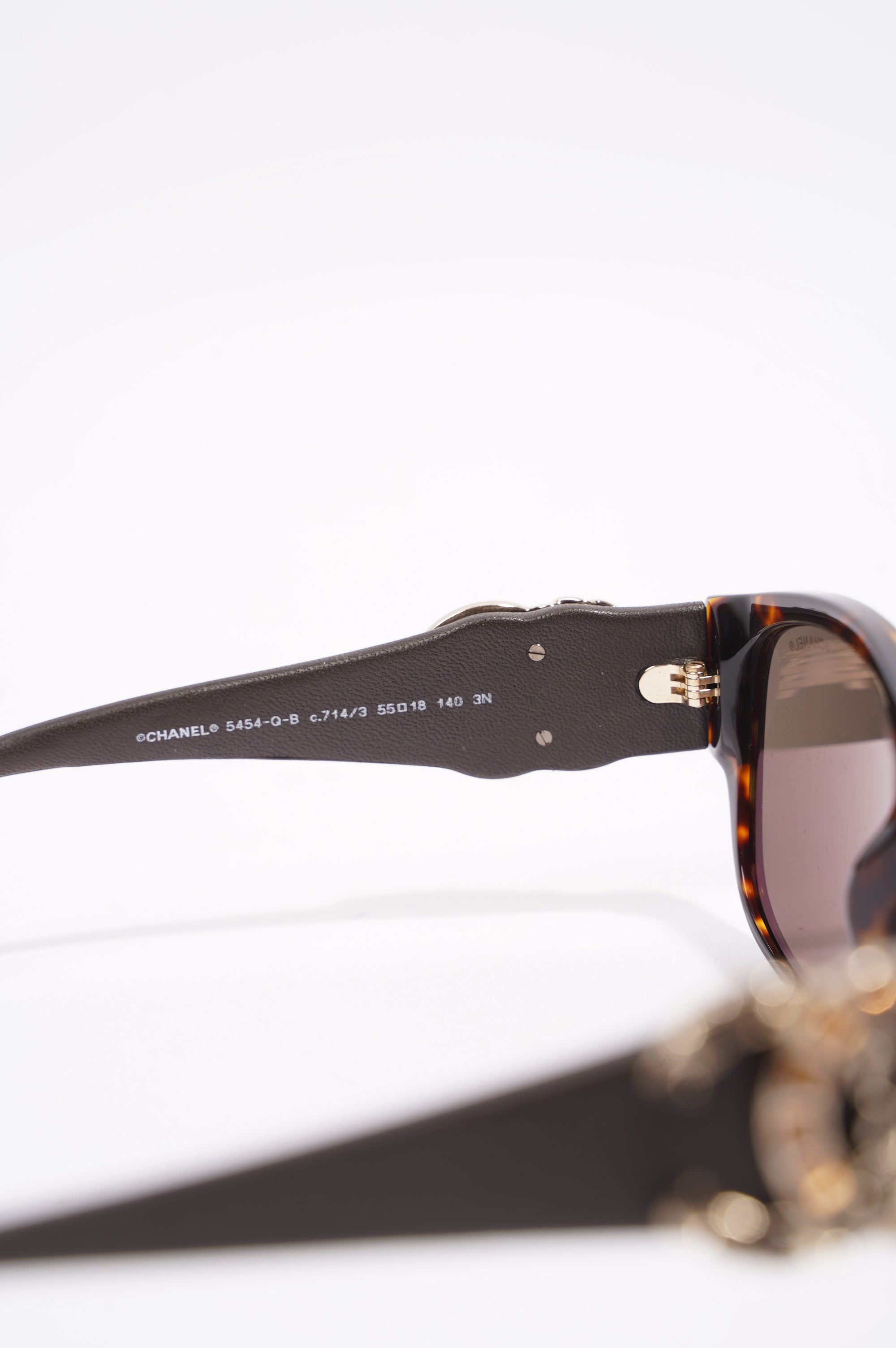 Chanel Womens Habana Sunglasses Brown Acetate 140