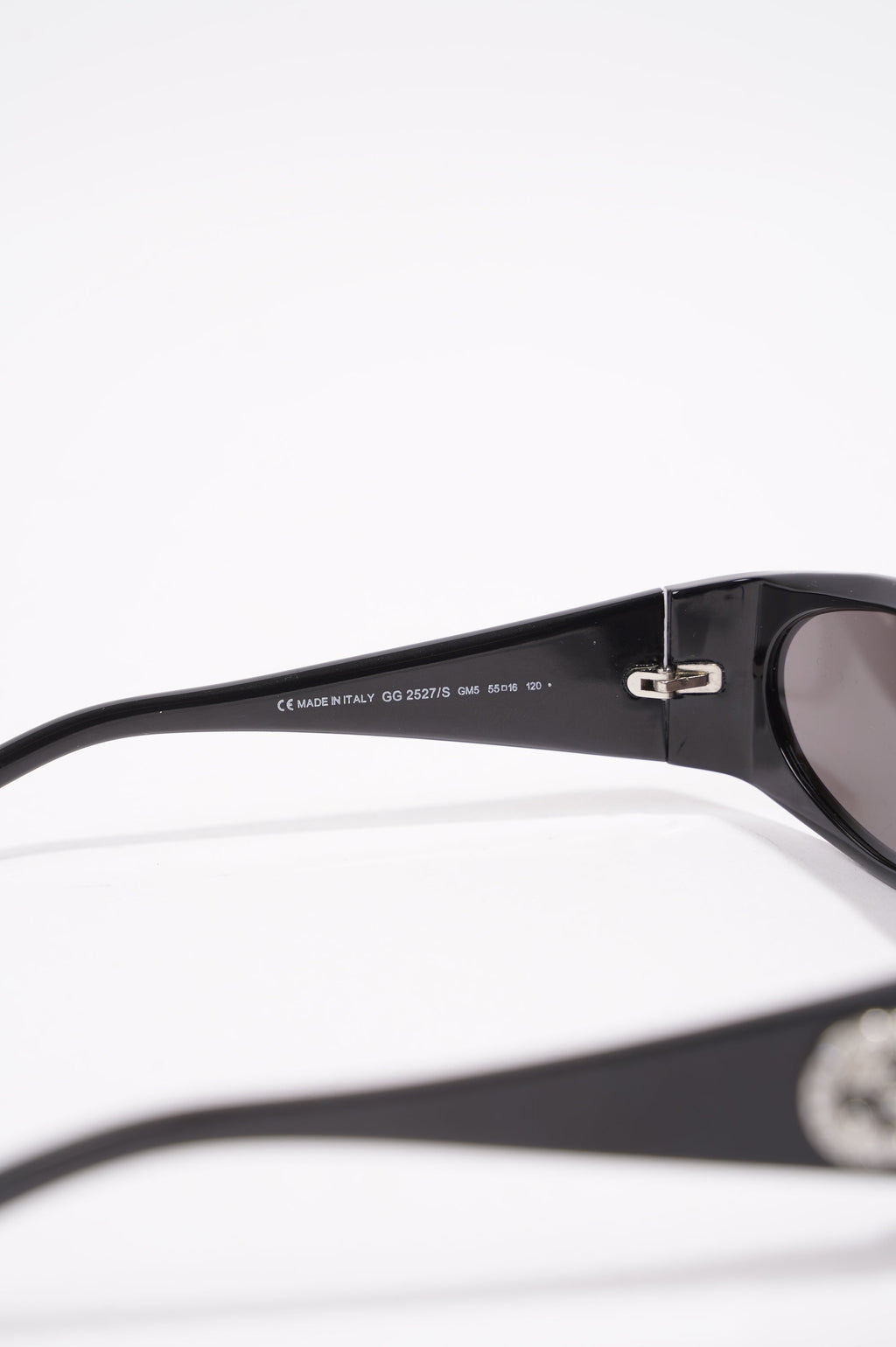 Gucci Womens Interlocking 90's Sunglasses Black Acetate 120
