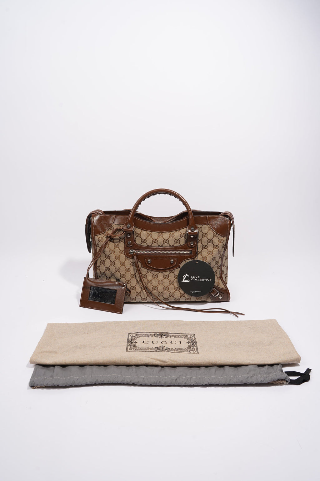 Gucci X Balenciaga Hacker Project GG Neo Classic Bag Brown Medium