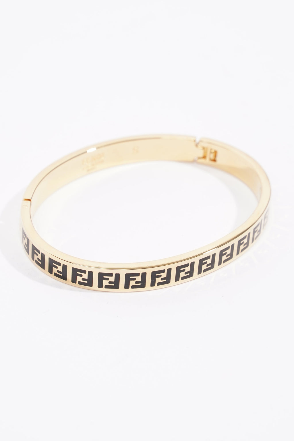 Fendi Womens FF Bracelet Gold / Black S