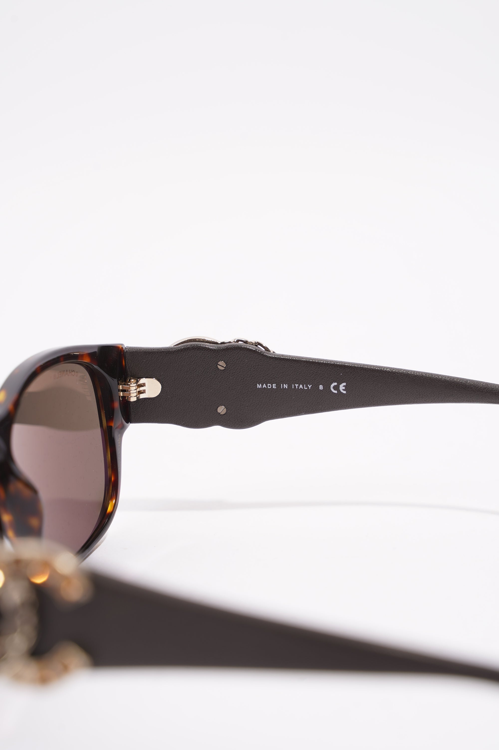 Chanel Womens Habana Sunglasses Brown Acetate 140