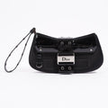 Christian Dior Street Chic Pouch Black Satin / Patent Leather