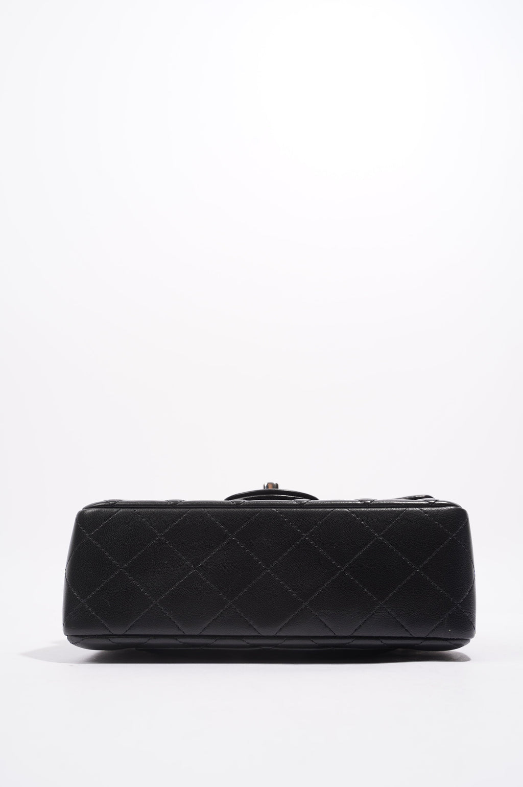 Chanel Womens Lambskin Rectangular Single Flap Black Small