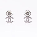 Chanel Womens CC Earring Silver
