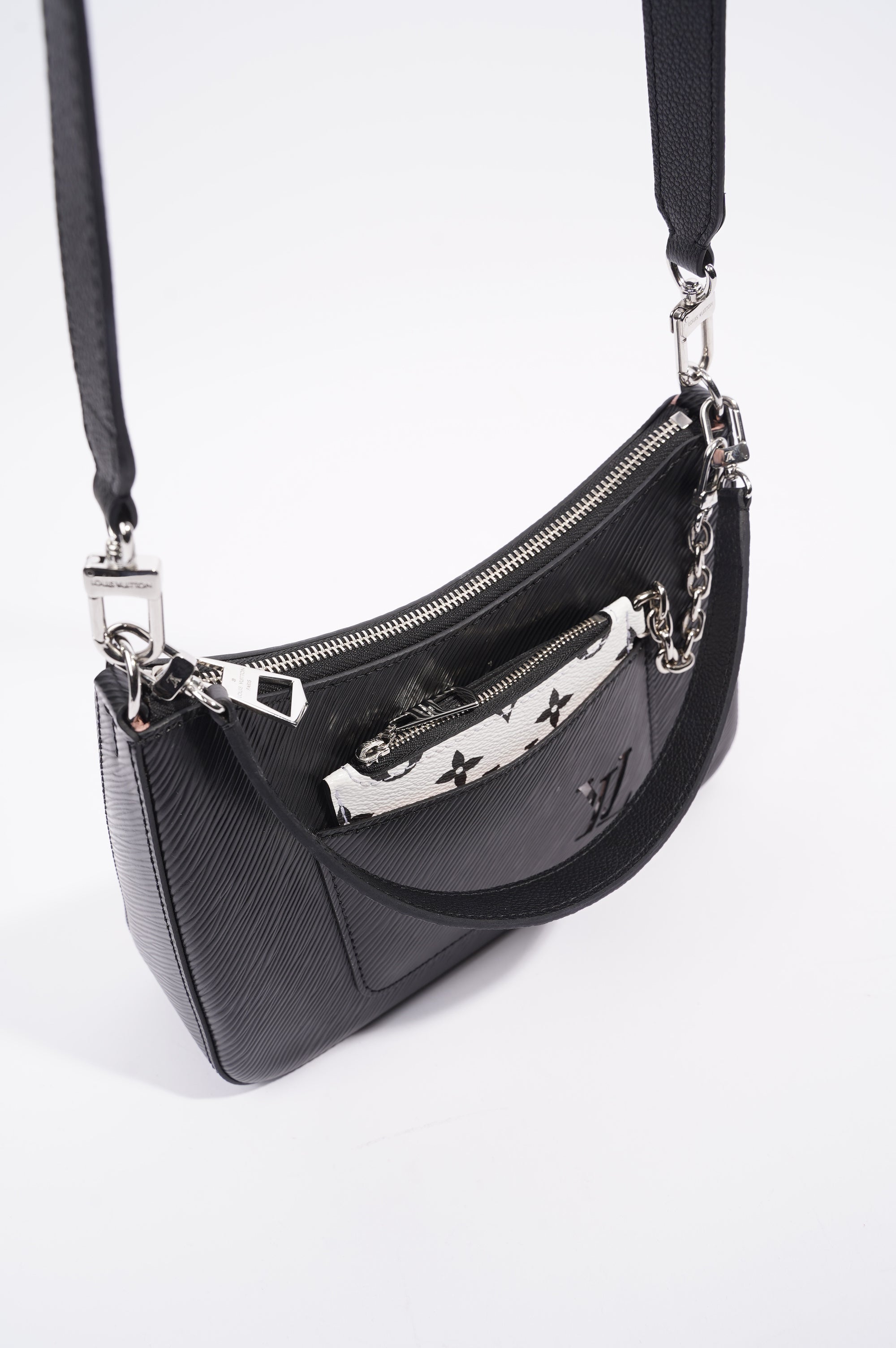 Louis Vuitton Womens Marelle Bag Black Epi Leather