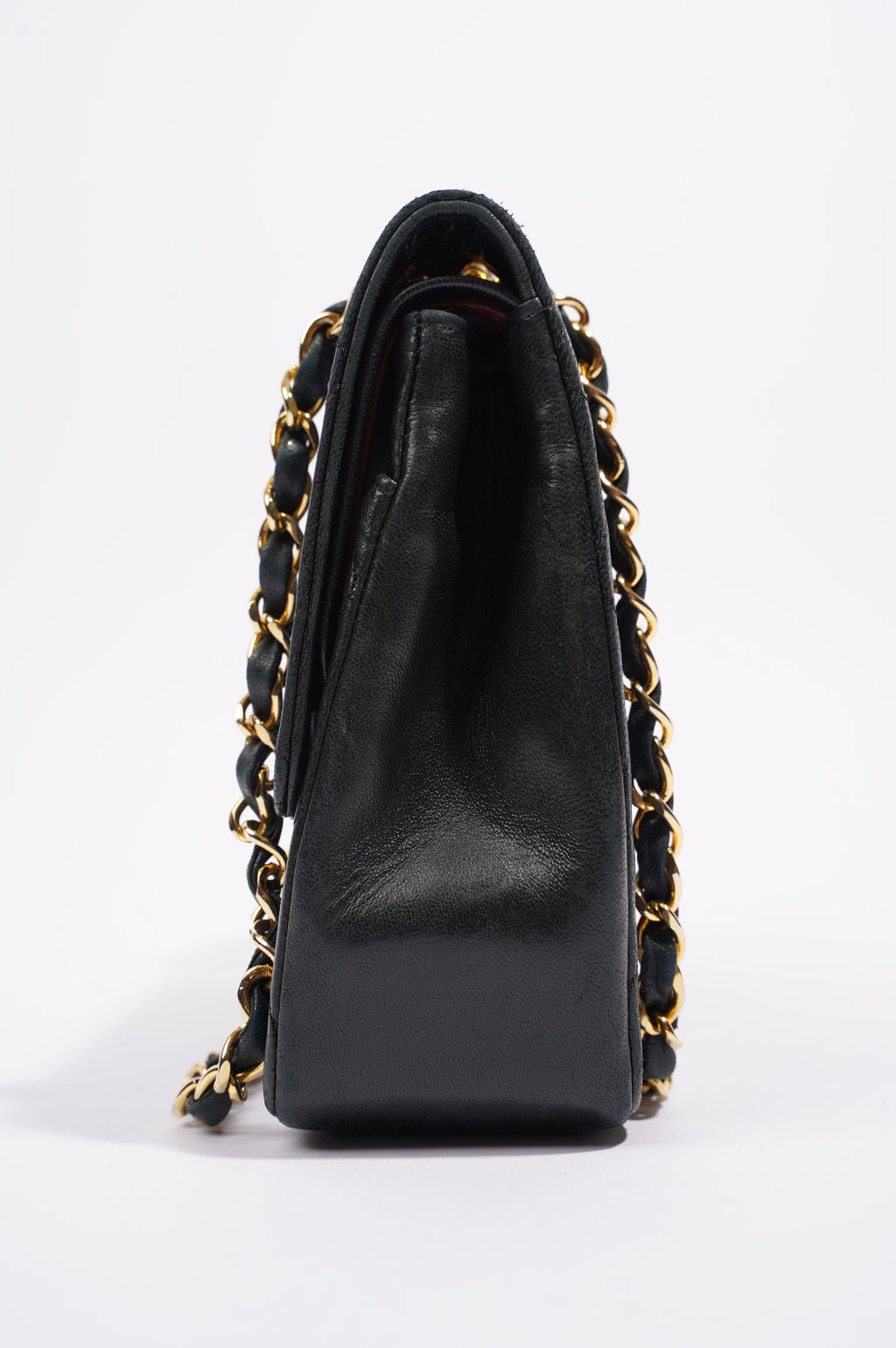 Chanel Womens Vintage Lambskin Classic Flap Black Medium