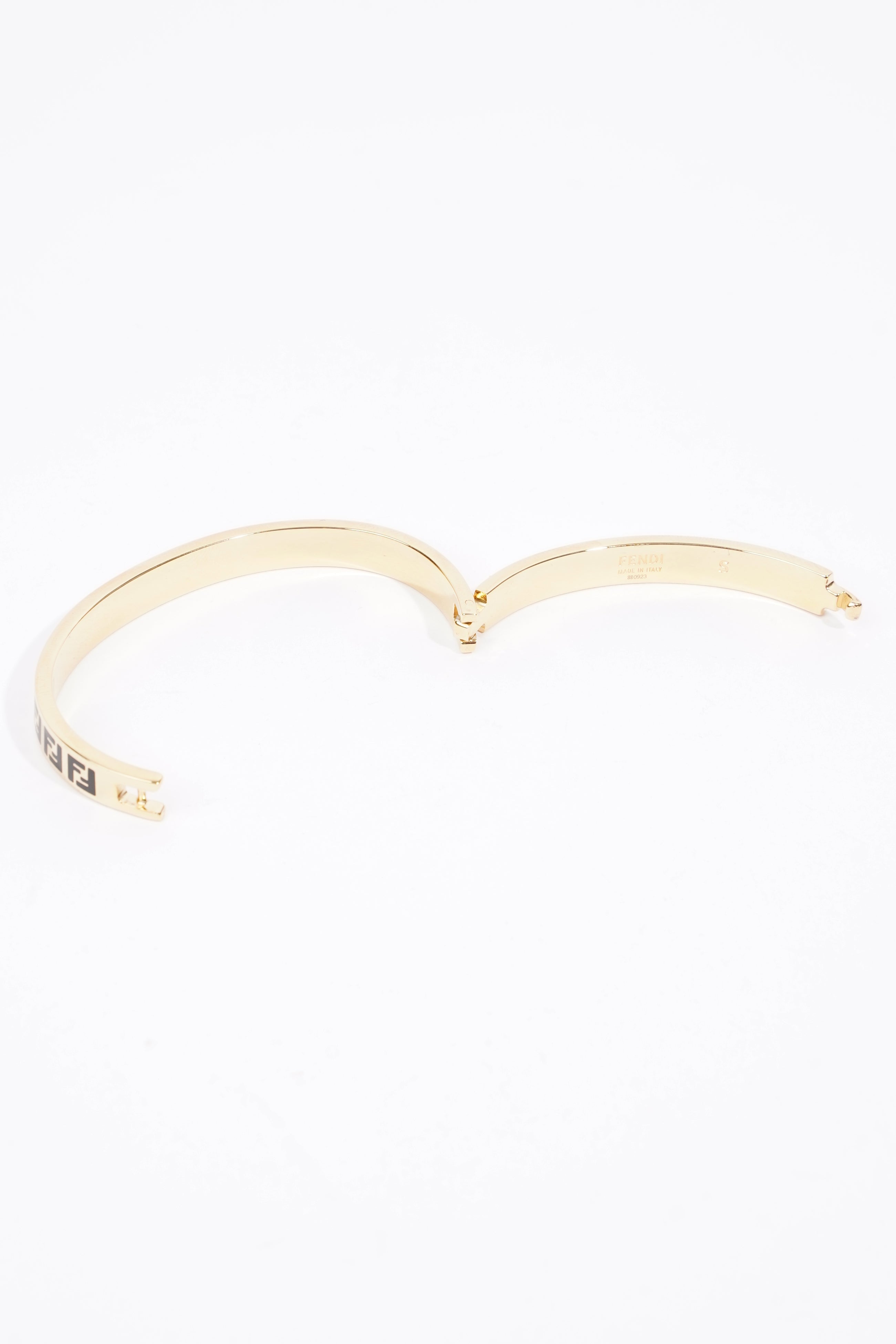 Fendi Womens FF Bracelet Gold / Black S