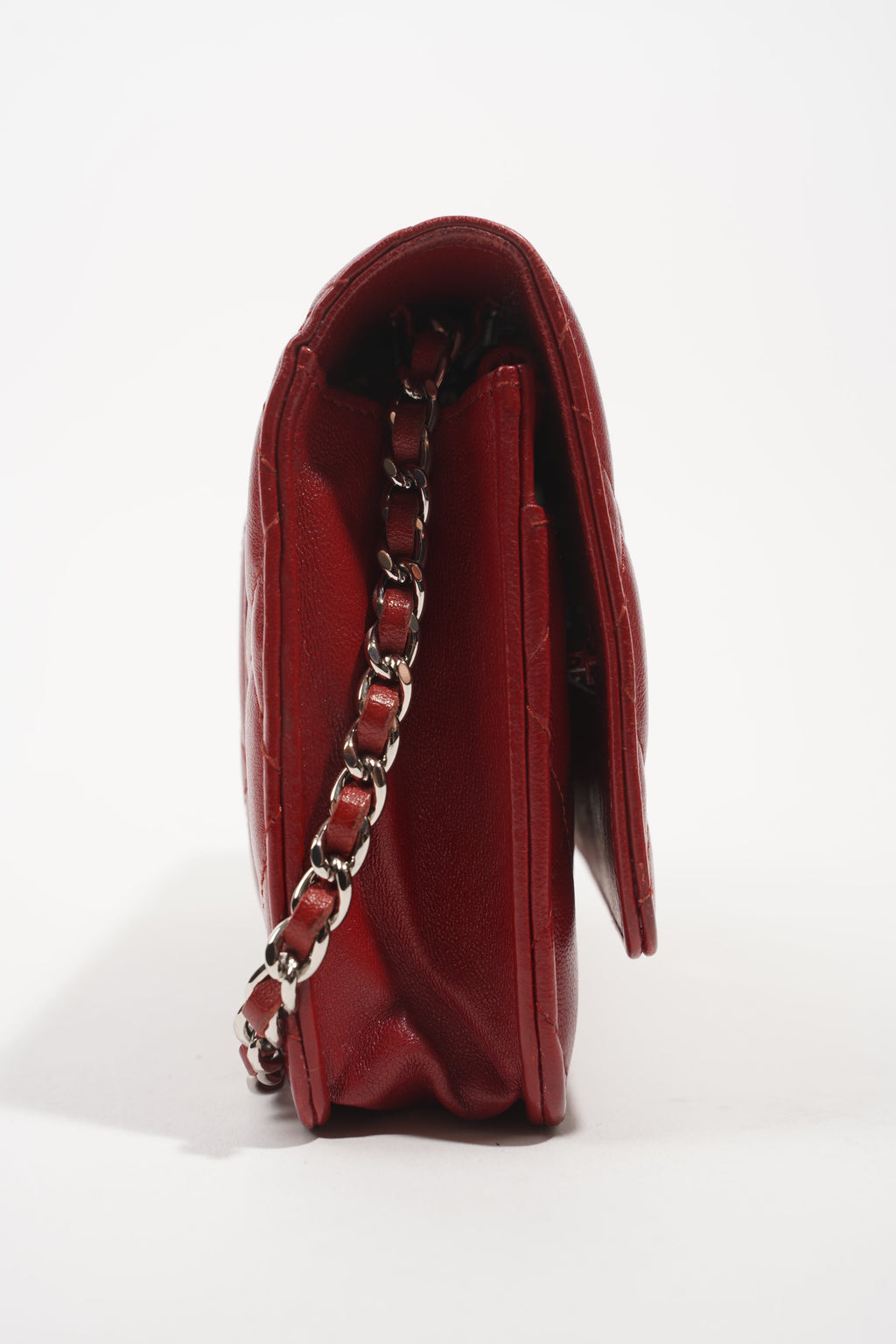 Chanel Womens Wallet On Chain Burgundy