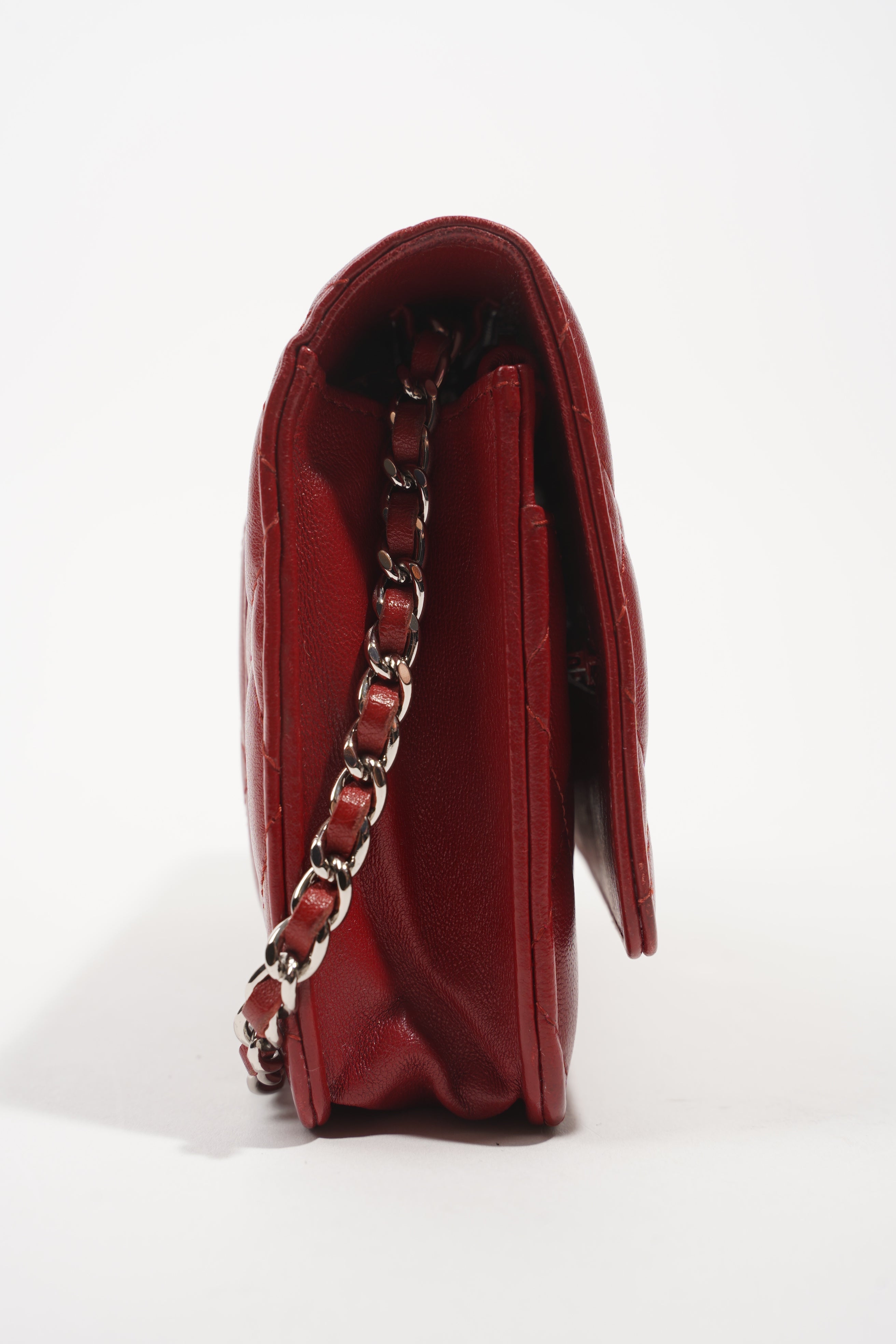 Chanel Womens Wallet On Chain Burgundy